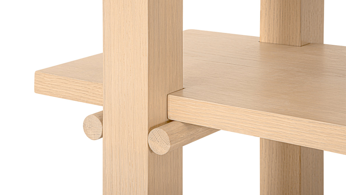 Long Story x Colapso Studio Bookcase, Tall, Double, Pale Oak