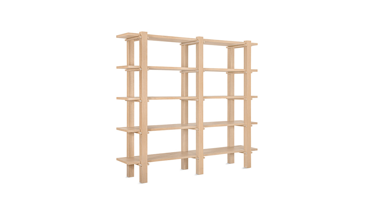 Long Story x Colapso Studio Bookcase, Tall, Double, Pale Oak