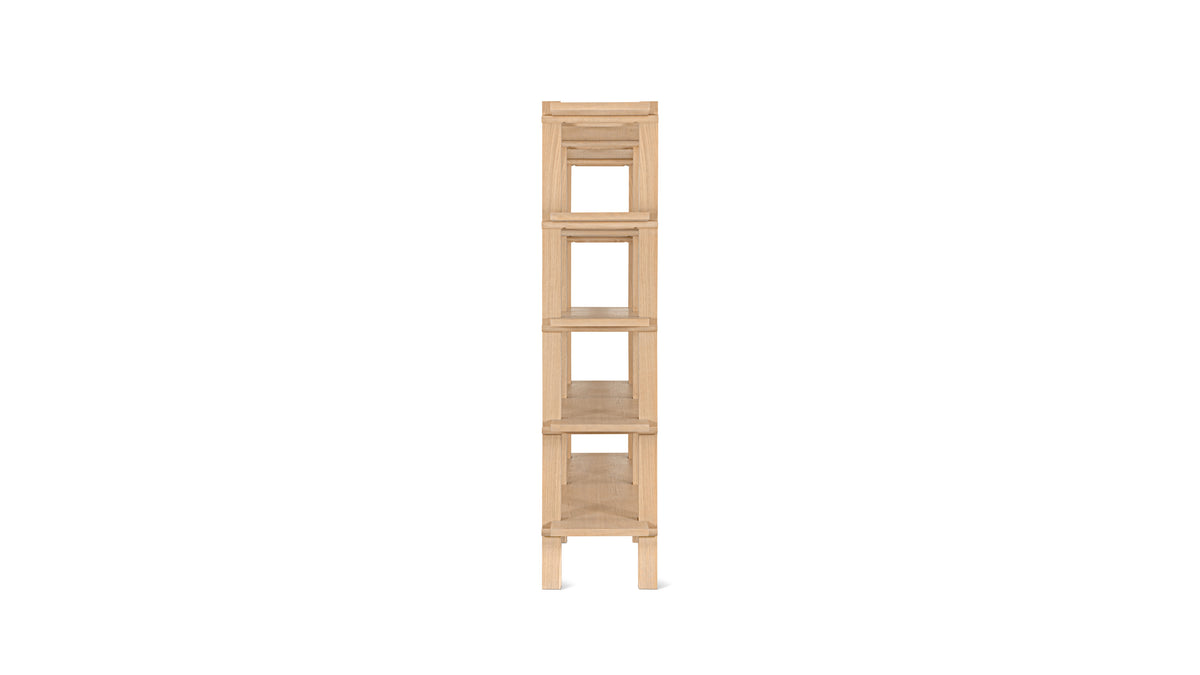 Long Story x Colapso Studio Bookcase, Tall, Double, Pale Oak — alternate view