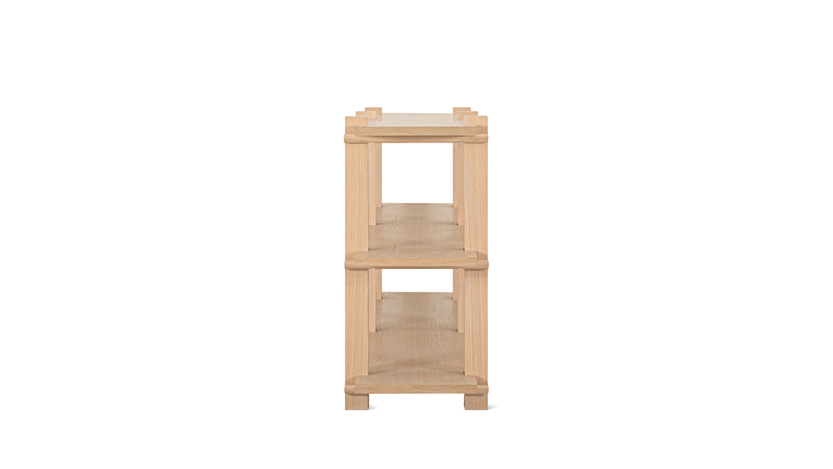 Long Story x Colapso Studio Bookcase, Low, Pale Oak — alternate view