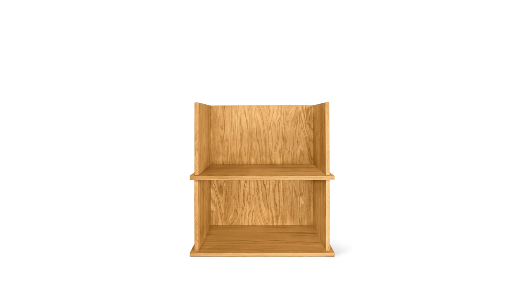 Keep Stacking Storage System 2-Piece, Open, Oak - Image 1