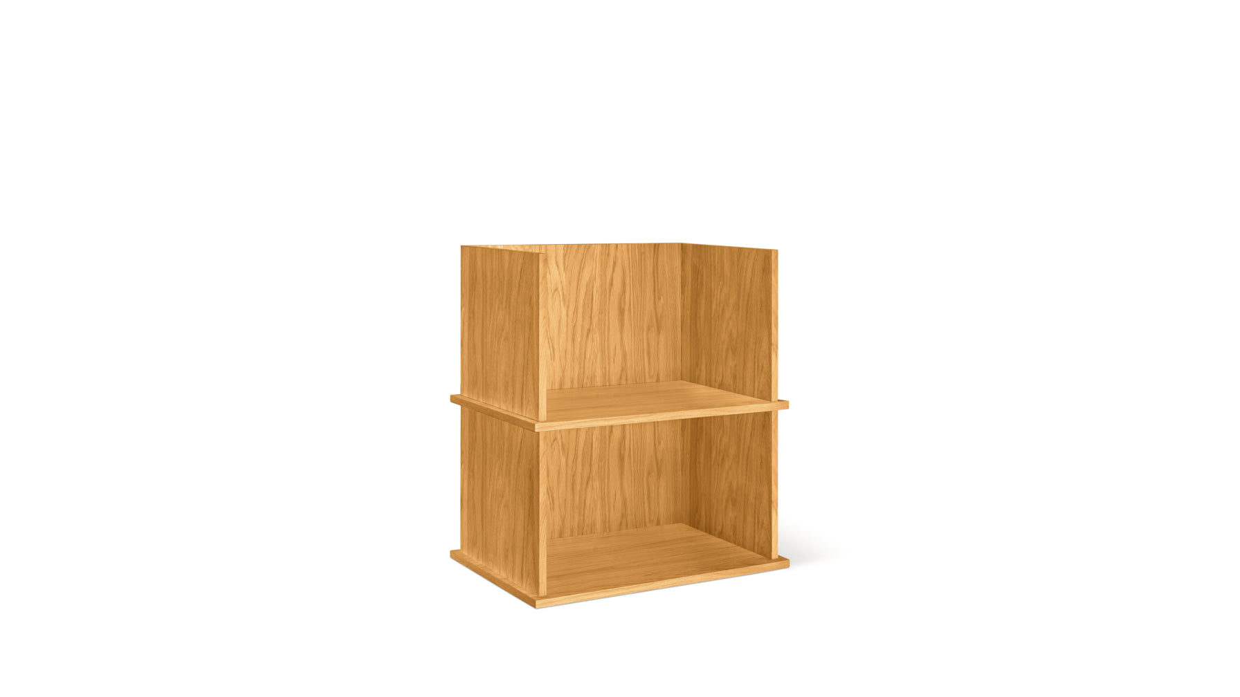Keep Stacking Storage System 2-Piece, Open, Oak - Image 2