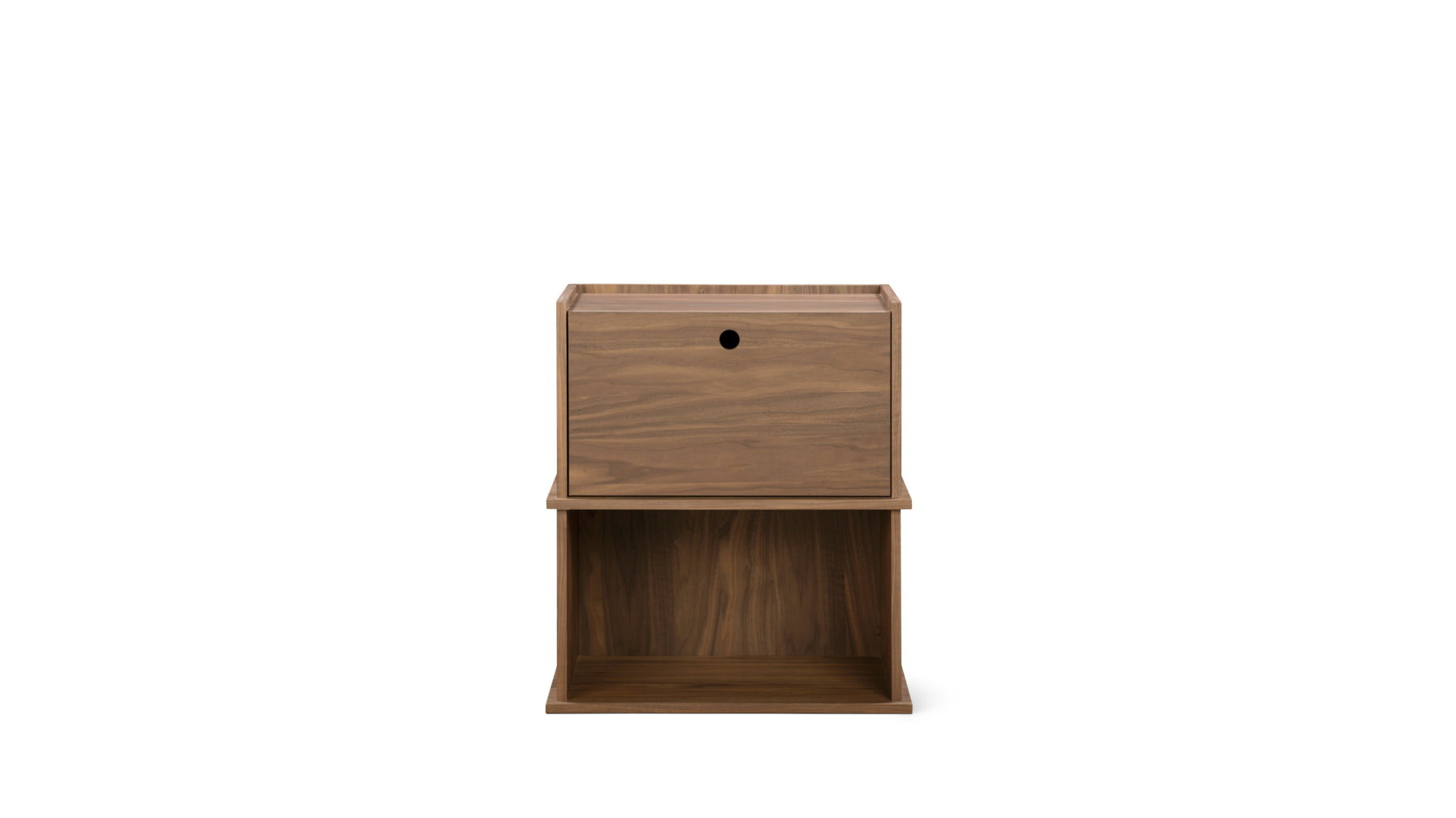 Keep Stacking Storage System 2-Piece, Open and Closed, Walnut - Image 2