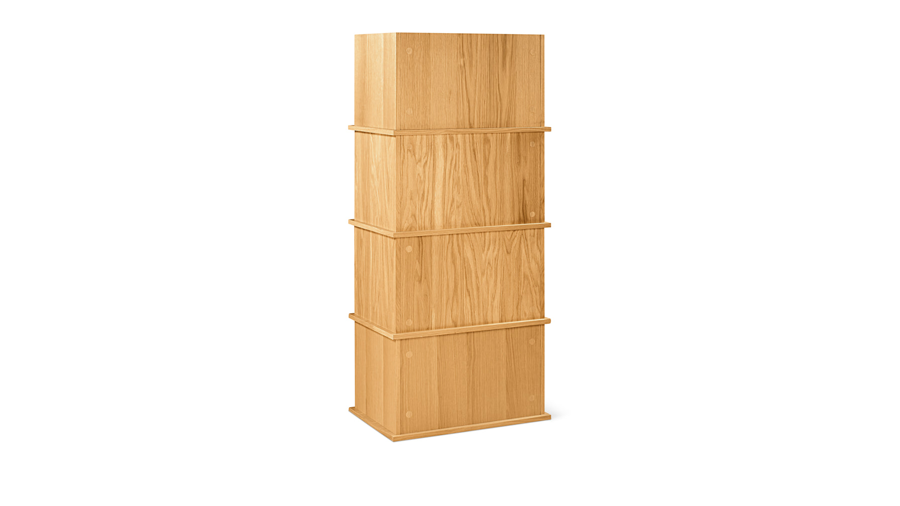 Keep Stacking Storage System 4-Piece, Open and Closed, Oak - Image 8