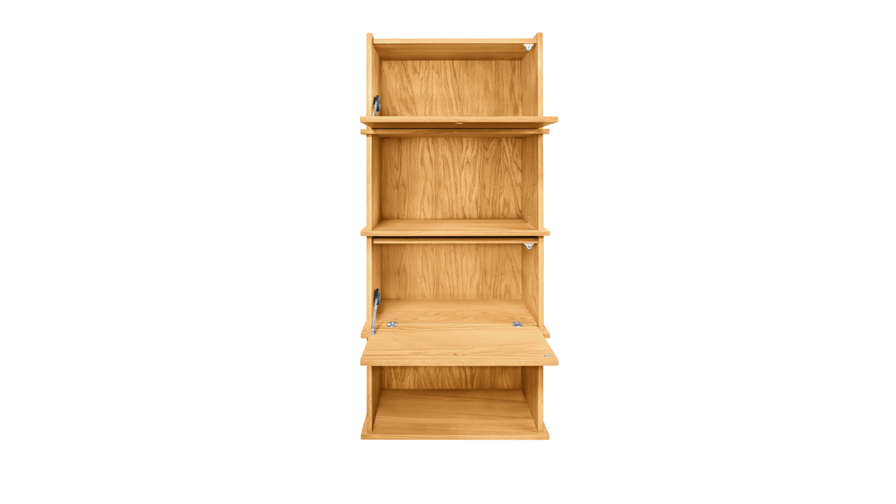 Keep Stacking Storage System 4-Piece, Open and Closed, Oak - Image 9