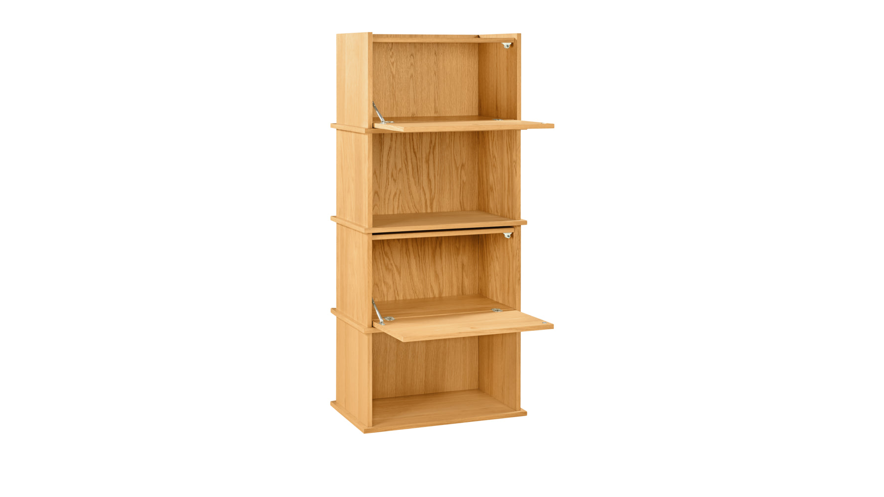 Keep Stacking Storage System 4-Piece, Open and Closed, Oak - Image 10