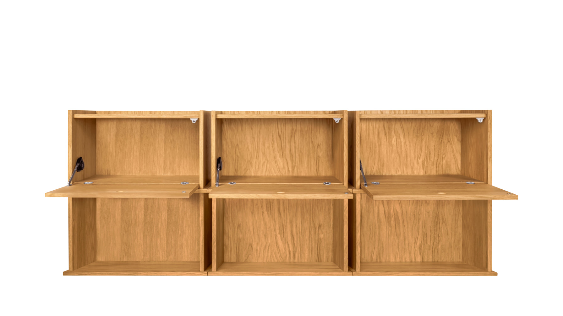 Keep Stacking Storage System 6-Piece, Open and Closed, Oak - Image 5