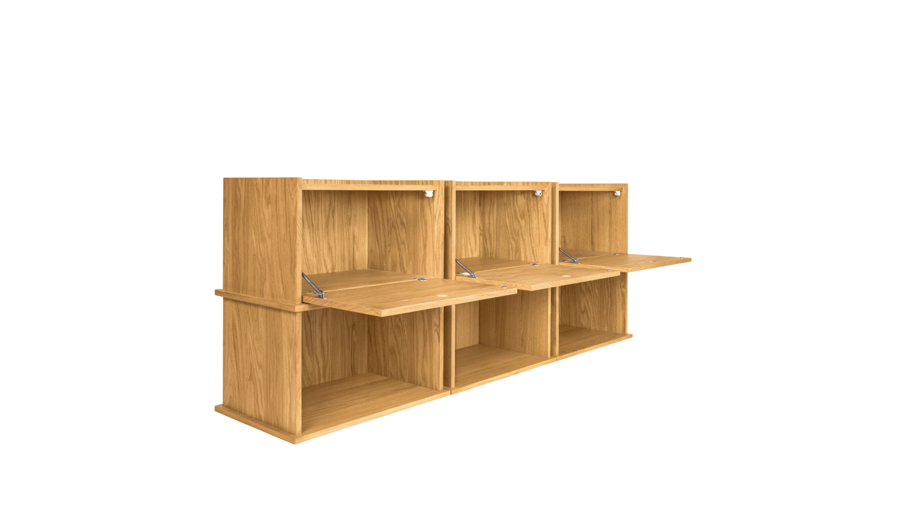 Keep Stacking Storage System 6-Piece, Open and Closed, Oak - Image 11