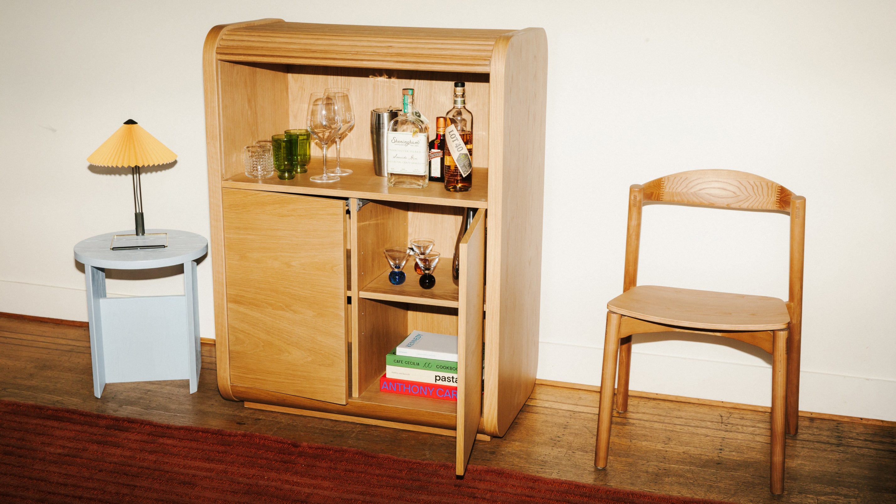 Roll Out Cabinet, White Oak - Sundays CompanySTO-YR-023-024