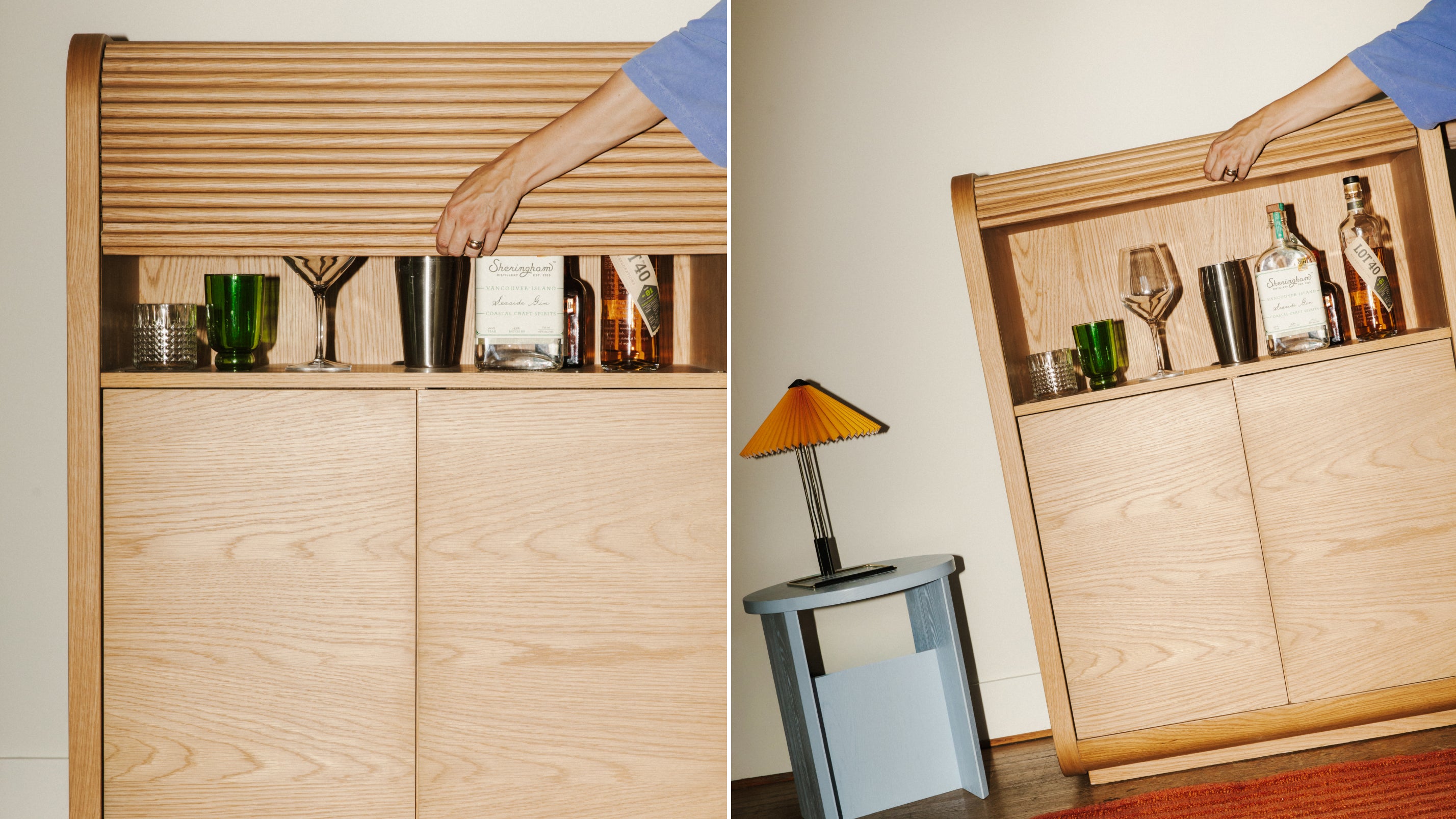 Roll Out Cabinet, White Oak - Sundays CompanySTO-YR-023-024