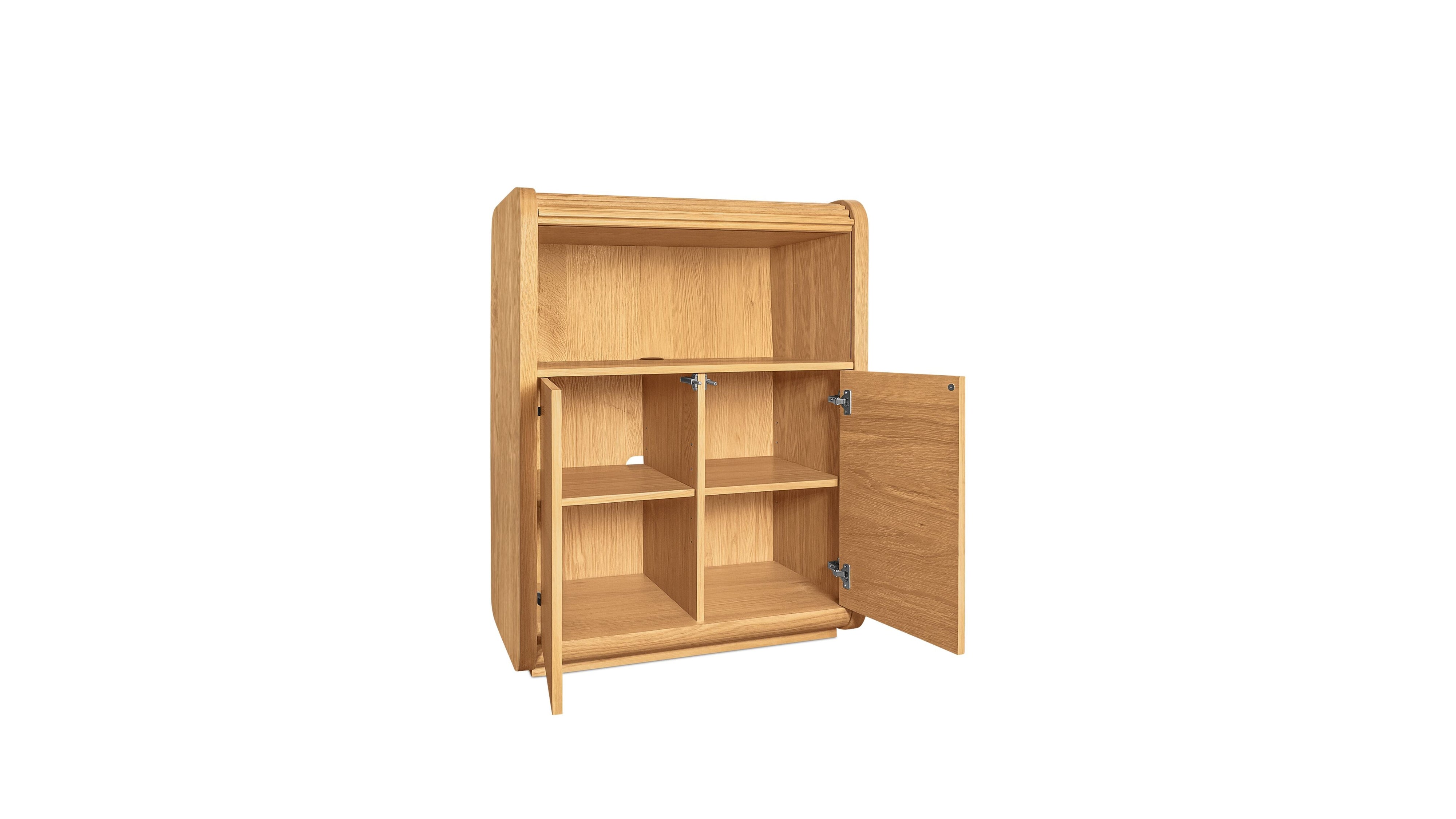 Roll Out Cabinet, White Oak