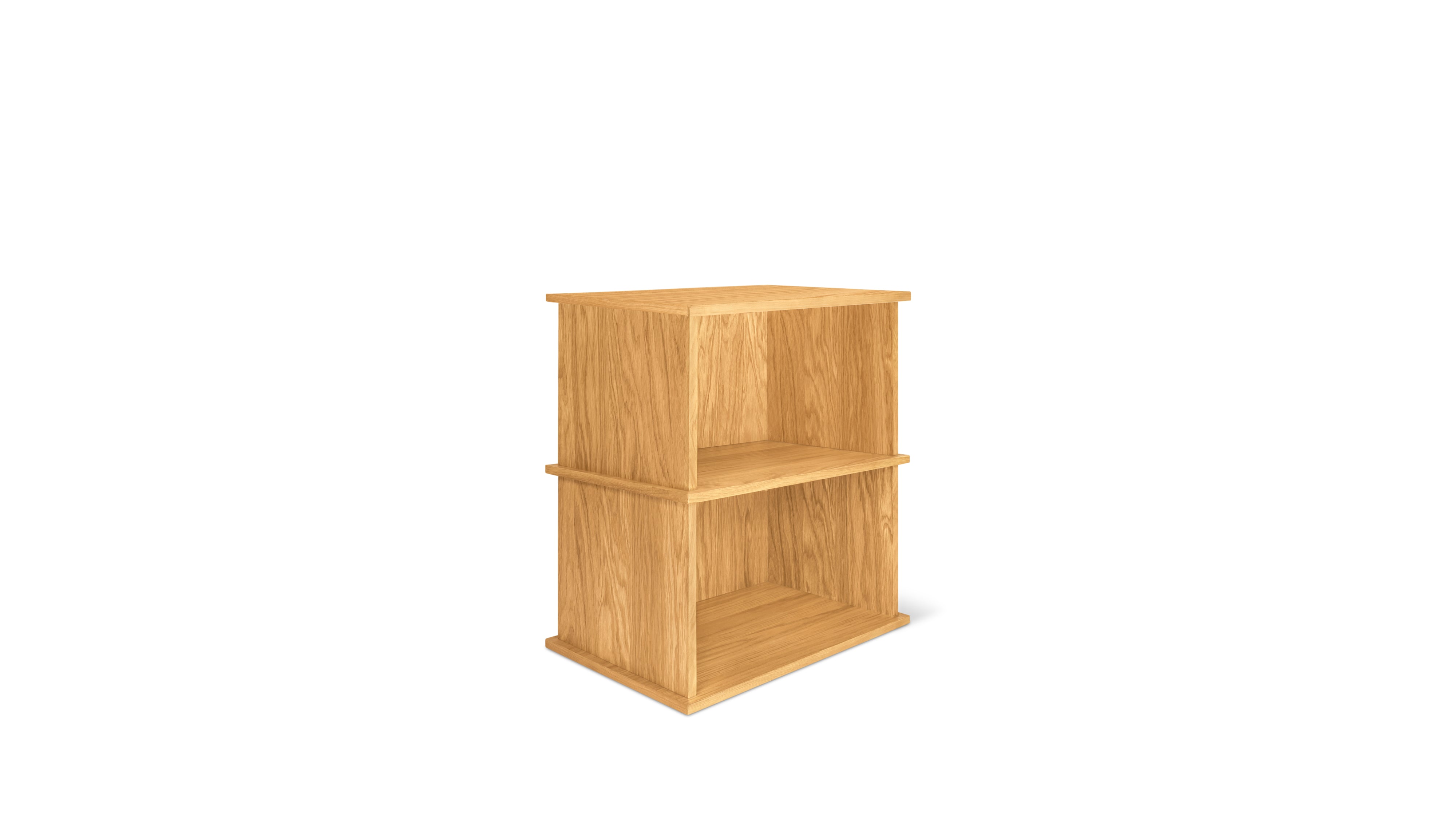 Keep Stacking Storage System 2-Piece, Open, White Oak