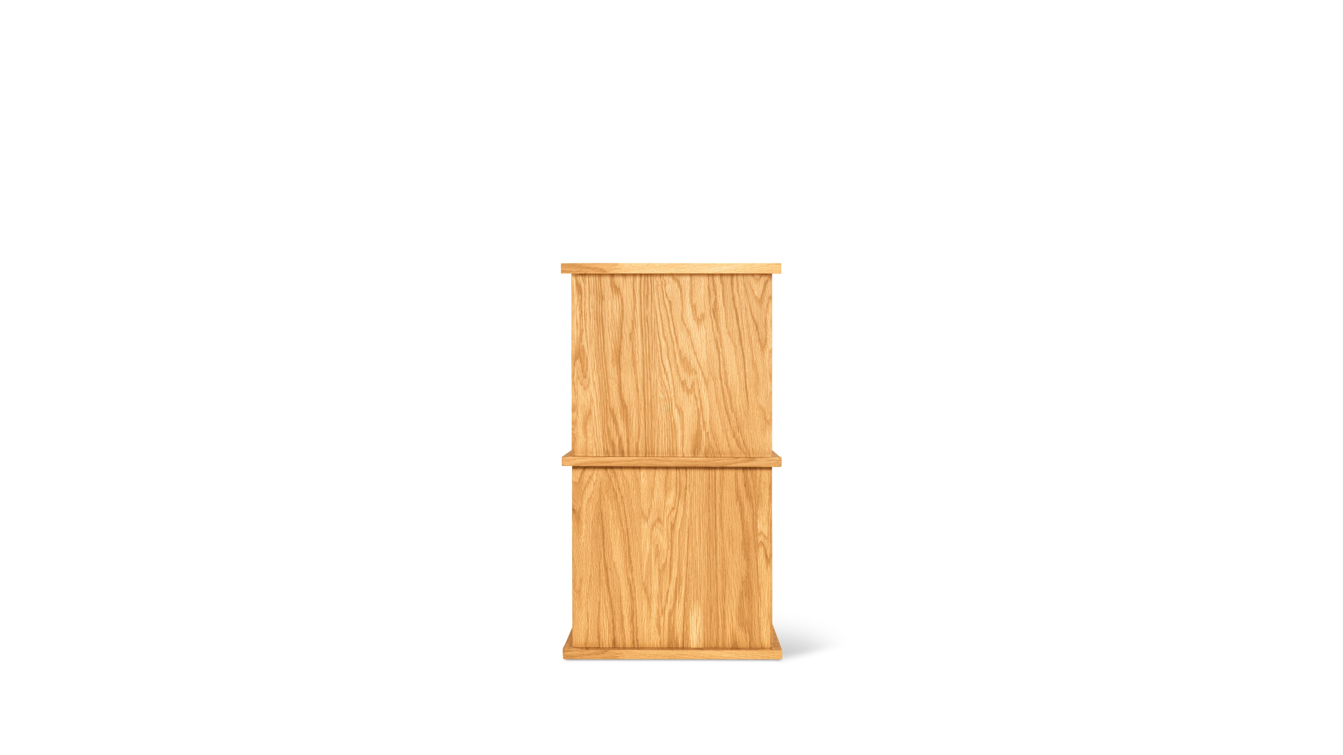 Keep Stacking Storage System 2-Piece, Open and Closed, White Oak