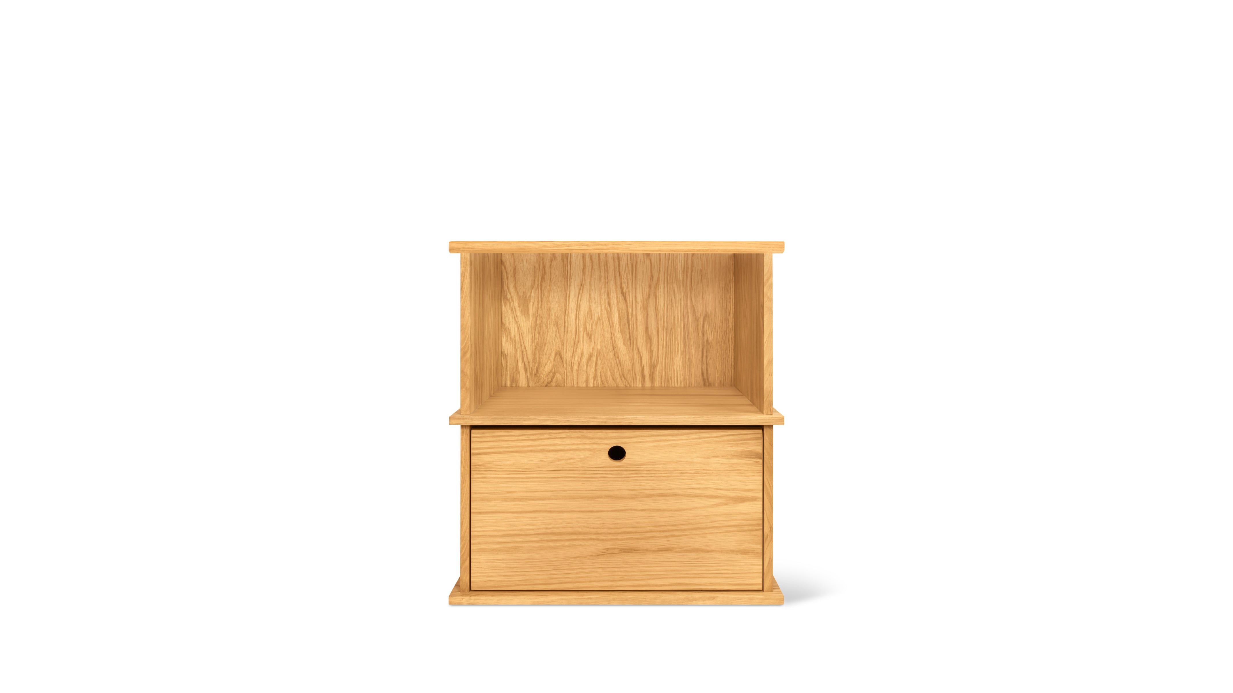 Keep Stacking Storage System 2-Piece, Open and Closed, White Oak