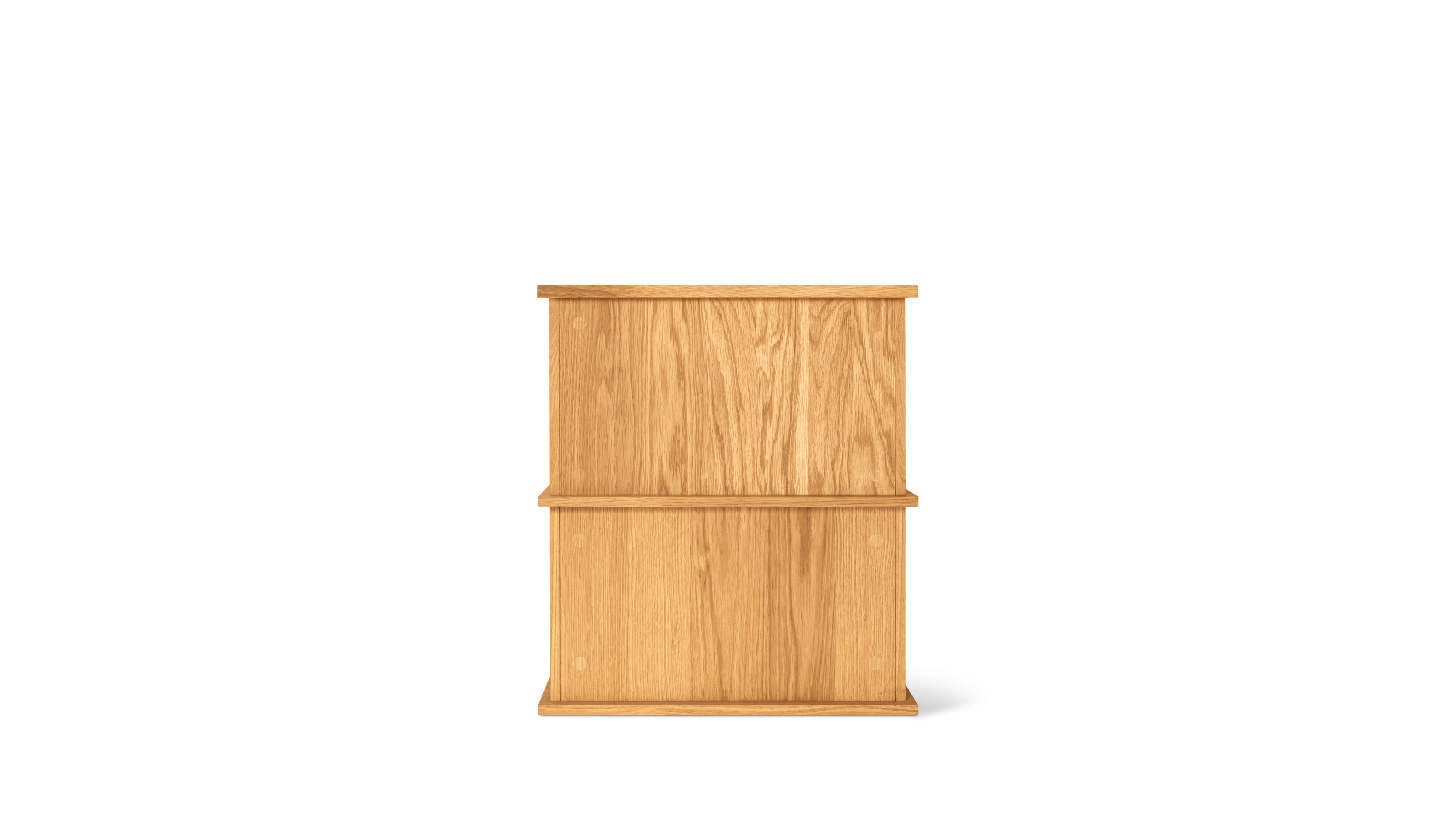 Keep Stacking Storage System 2-Piece, Open and Closed, White Oak