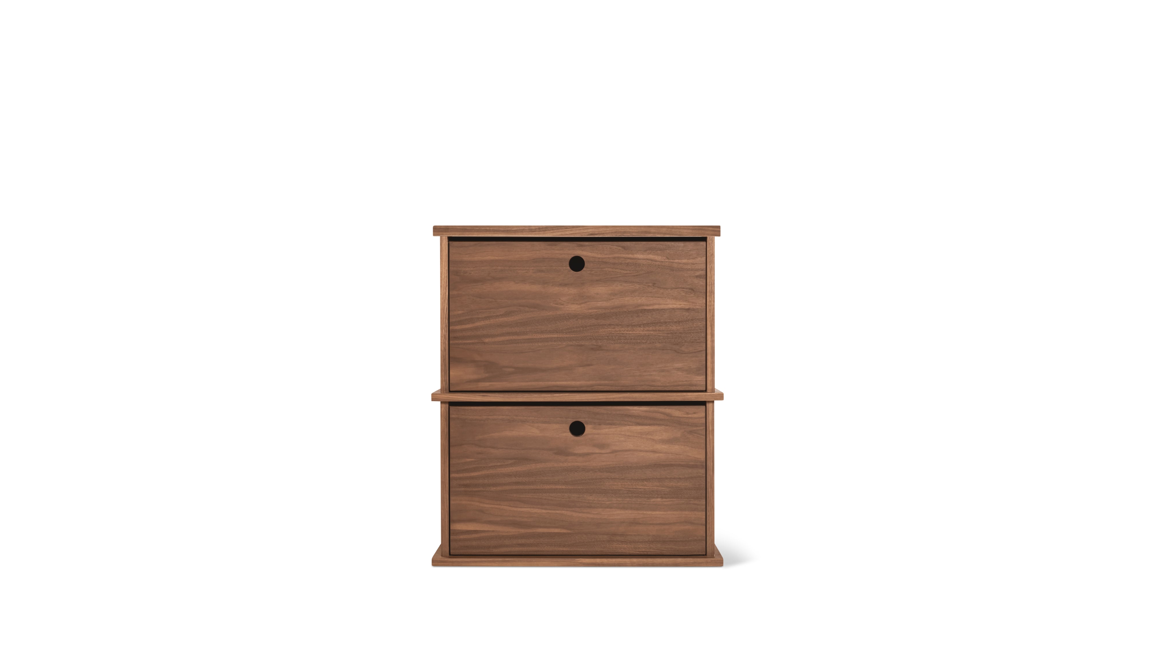 Keep Stacking Storage System 2-Piece, Closed, Walnut