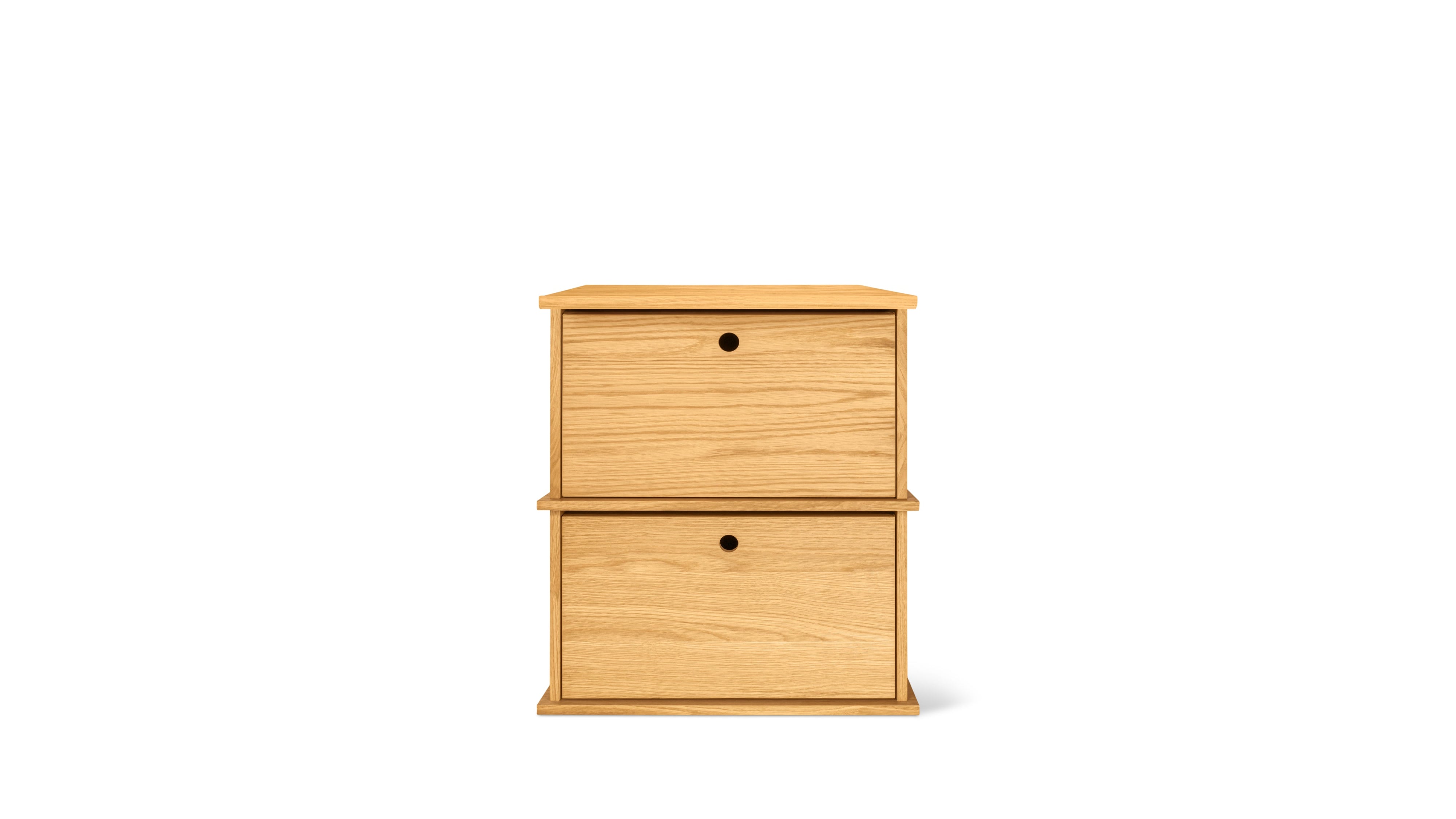 Keep Stacking Storage System 2-Piece, Closed, White Oak