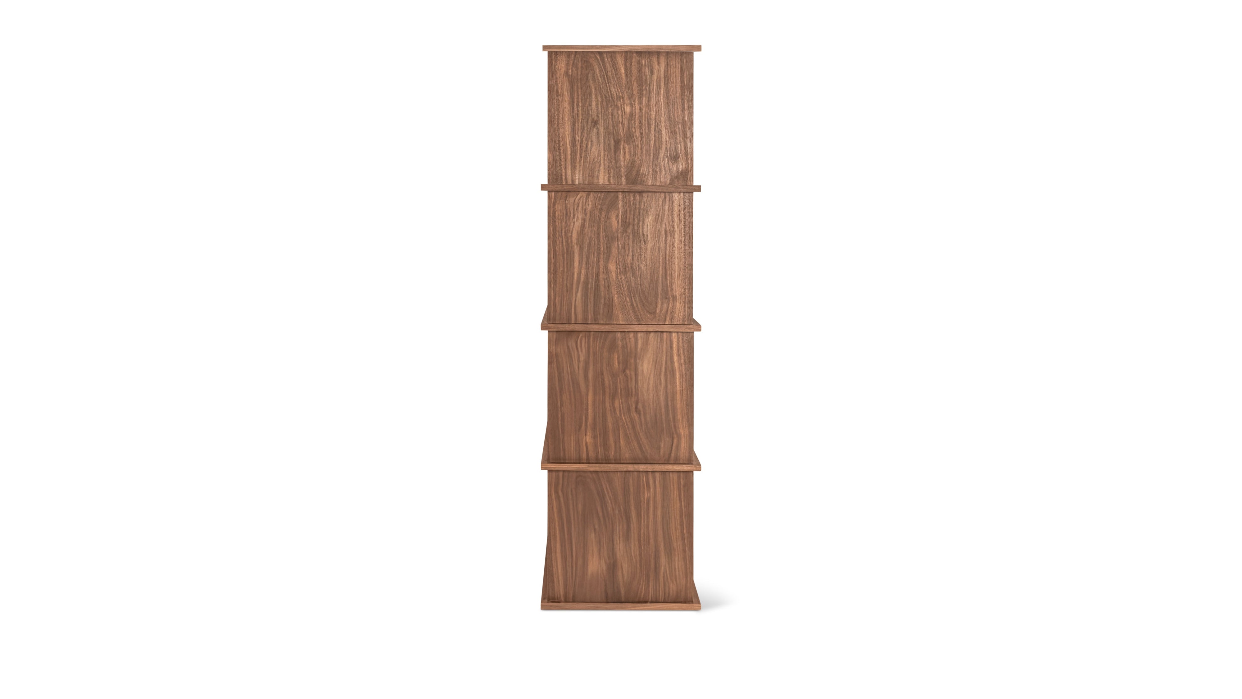 Keep Stacking Storage System 4-Piece Tall, Open and Closed, Walnut
