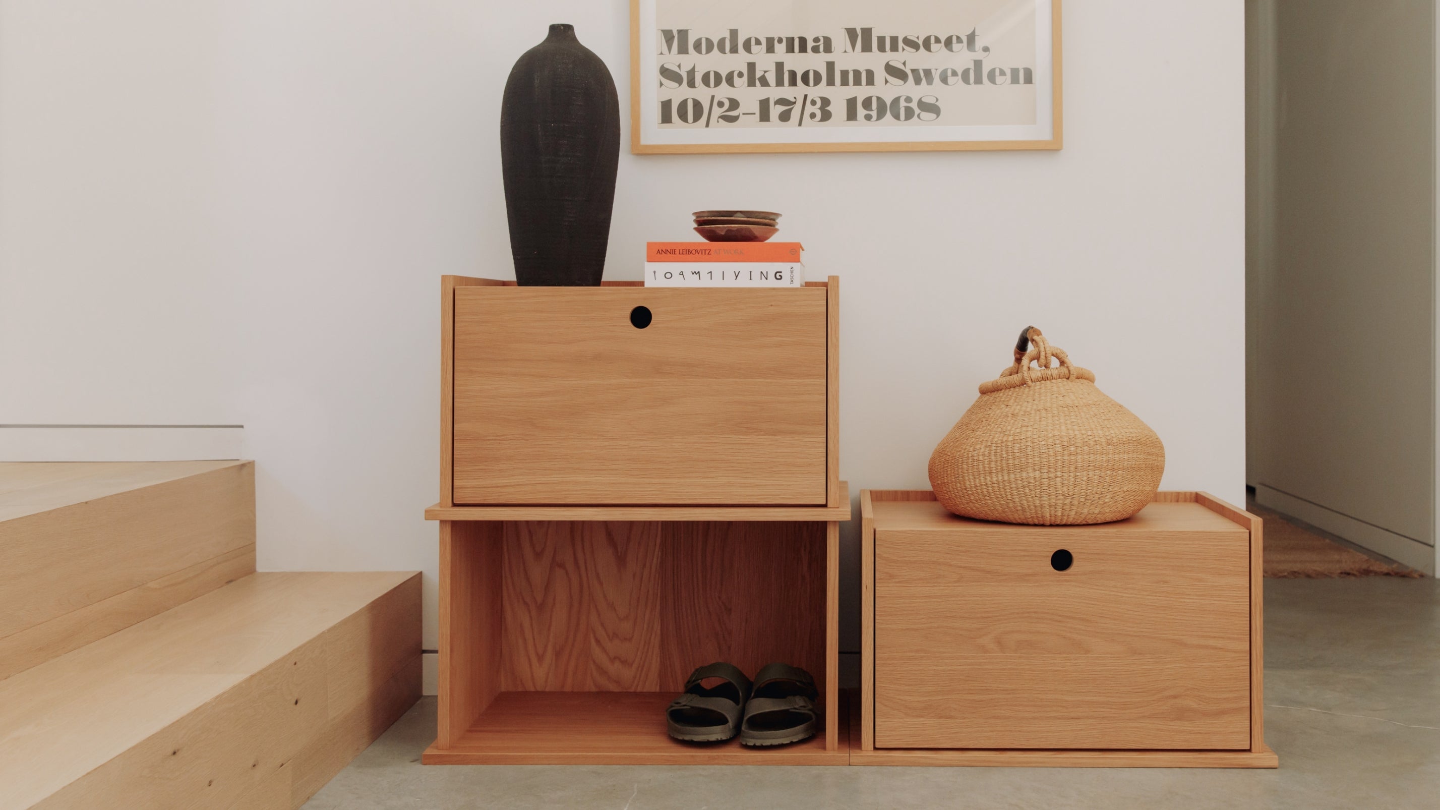 Keep Stacking Storage System 4-Piece, Open and Closed, Walnut - Sundays ...