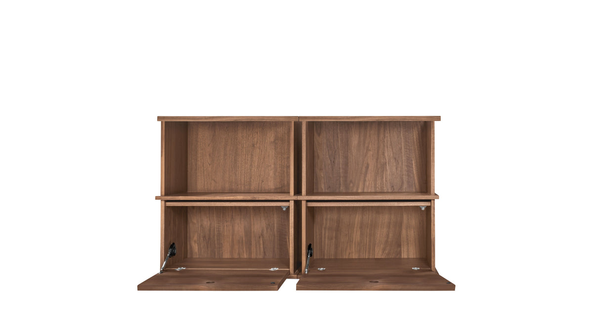 Keep Stacking Storage System 4-Piece, Open and Closed, Walnut - Sundays ...