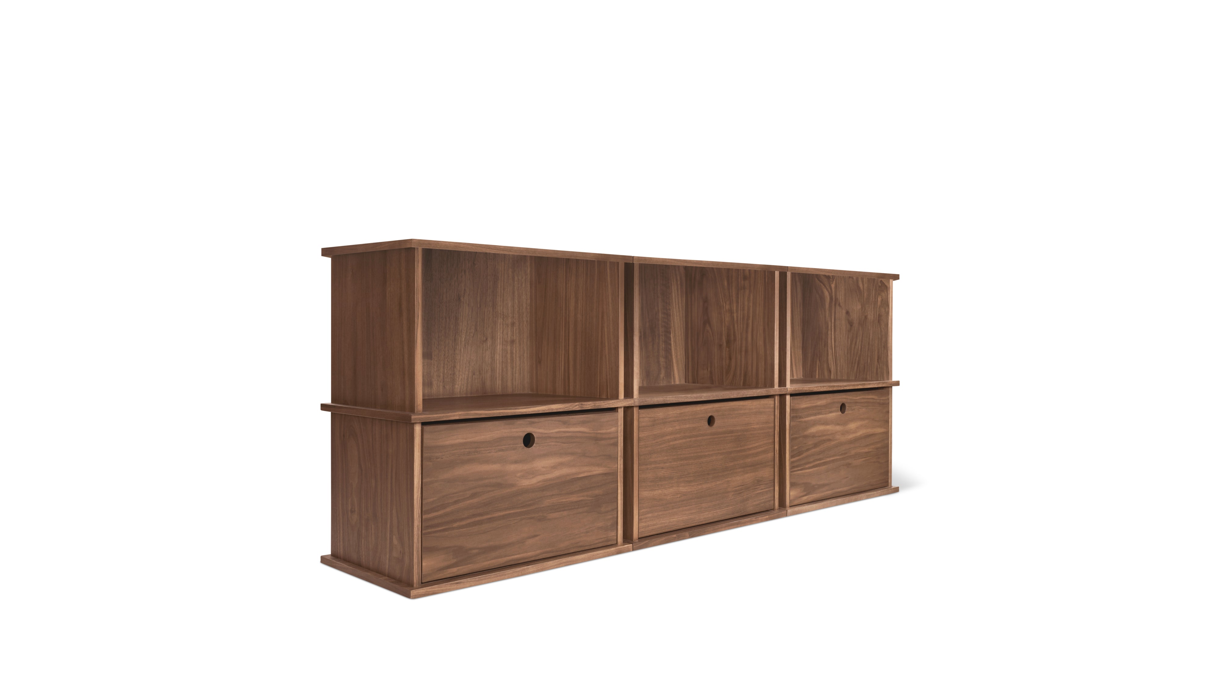 Keep Stacking Storage System 6-Piece, Open and Closed, Walnut - Sundays ...