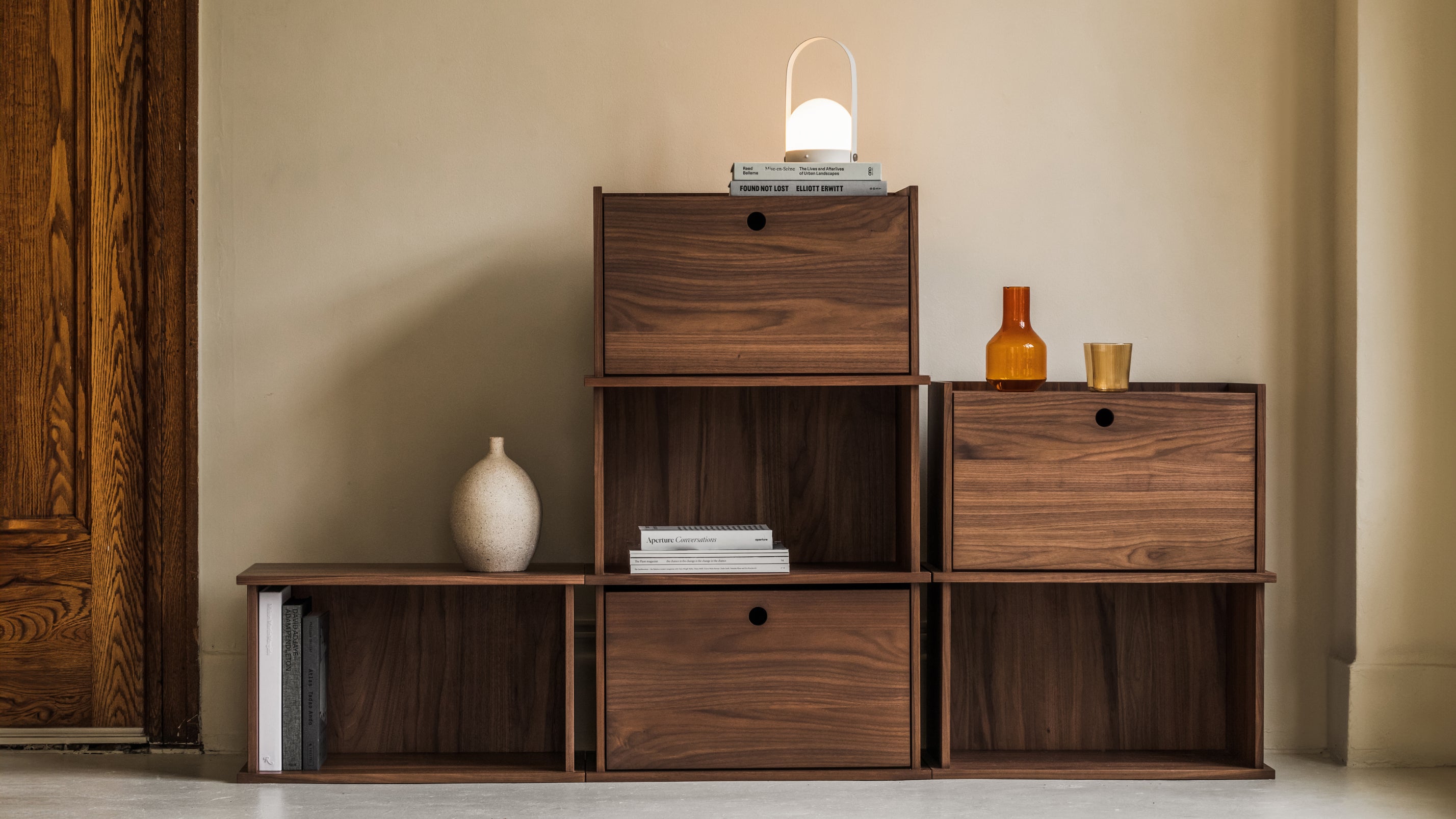 Keep Stacking Storage System 6-Piece, Open and Closed, Walnut - Sundays ...