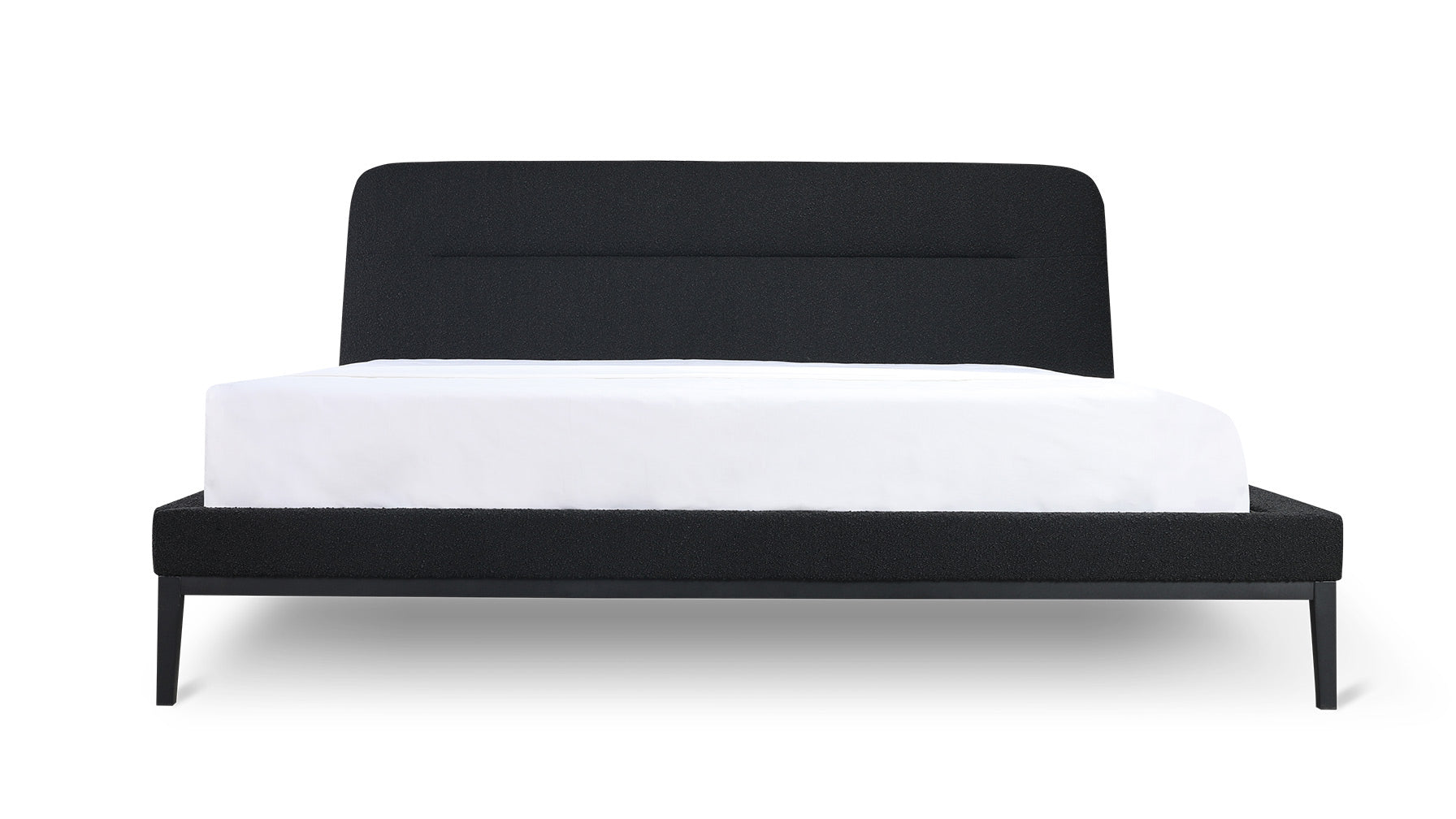 Lean On Me Bed, King, Carbon Boucle - Image 1