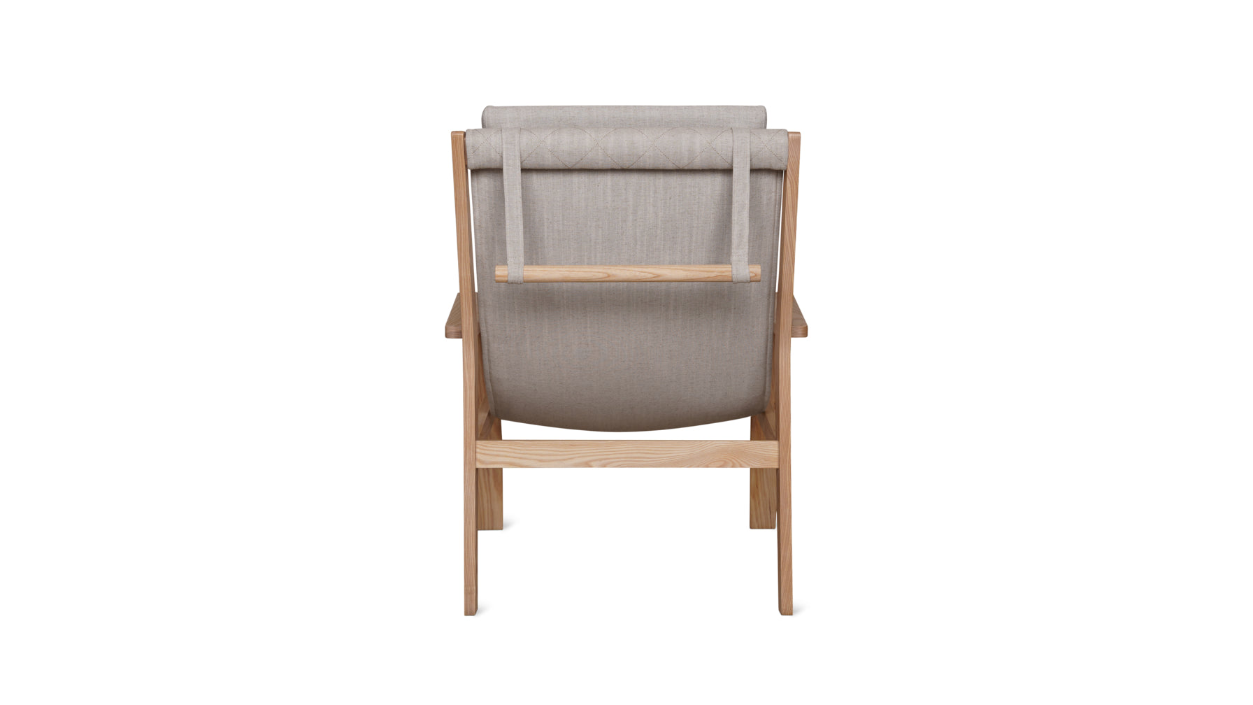 Sweet Life Sling Lounge Chair With Headrest, Natural Ash - Image 8