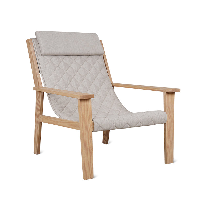 Sweet Life Sling Lounge Chair With Headrest, Natural Ash - Image 12