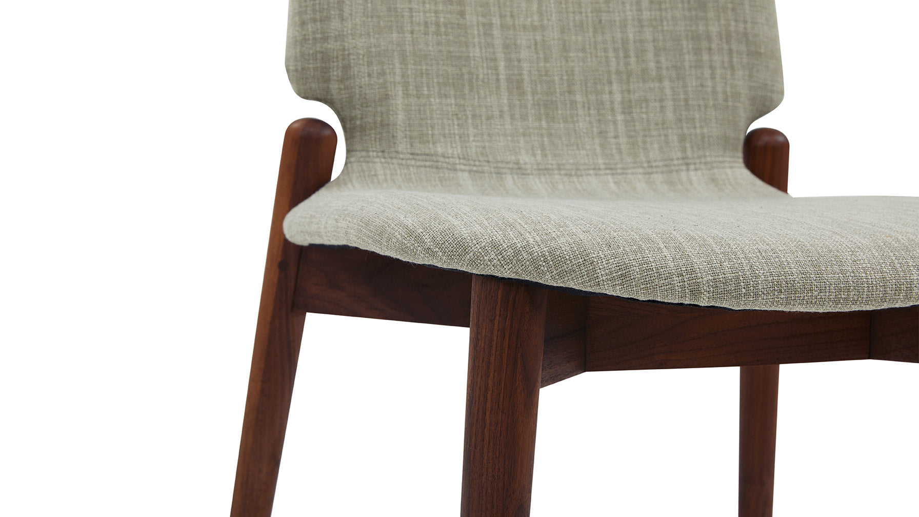 Dine In Dining Chair (Set of Two), Walnut/Taupe Fabric - Image 7