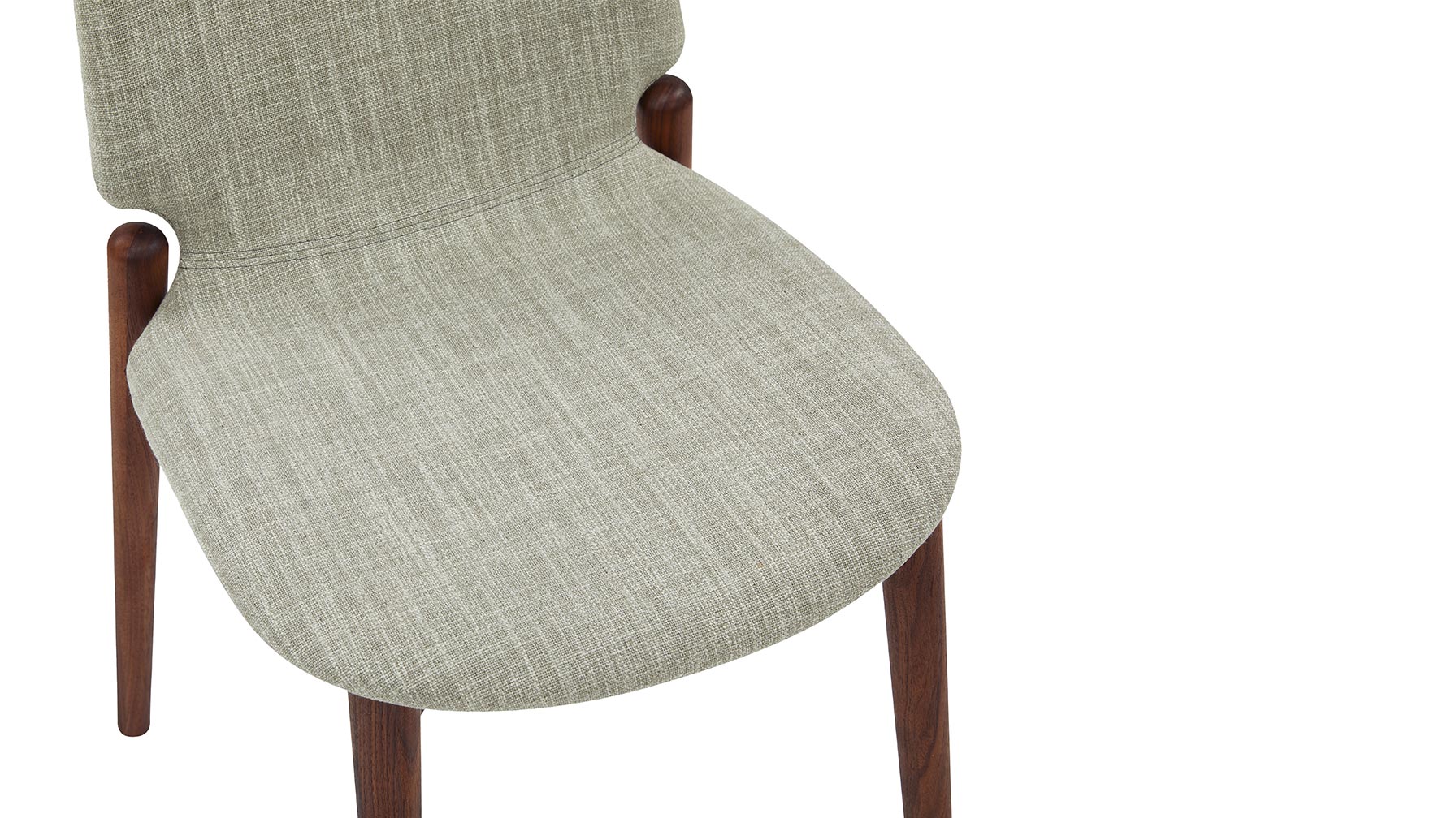 Dine In Dining Chair (Set of Two), Walnut/Taupe Fabric - Image 8