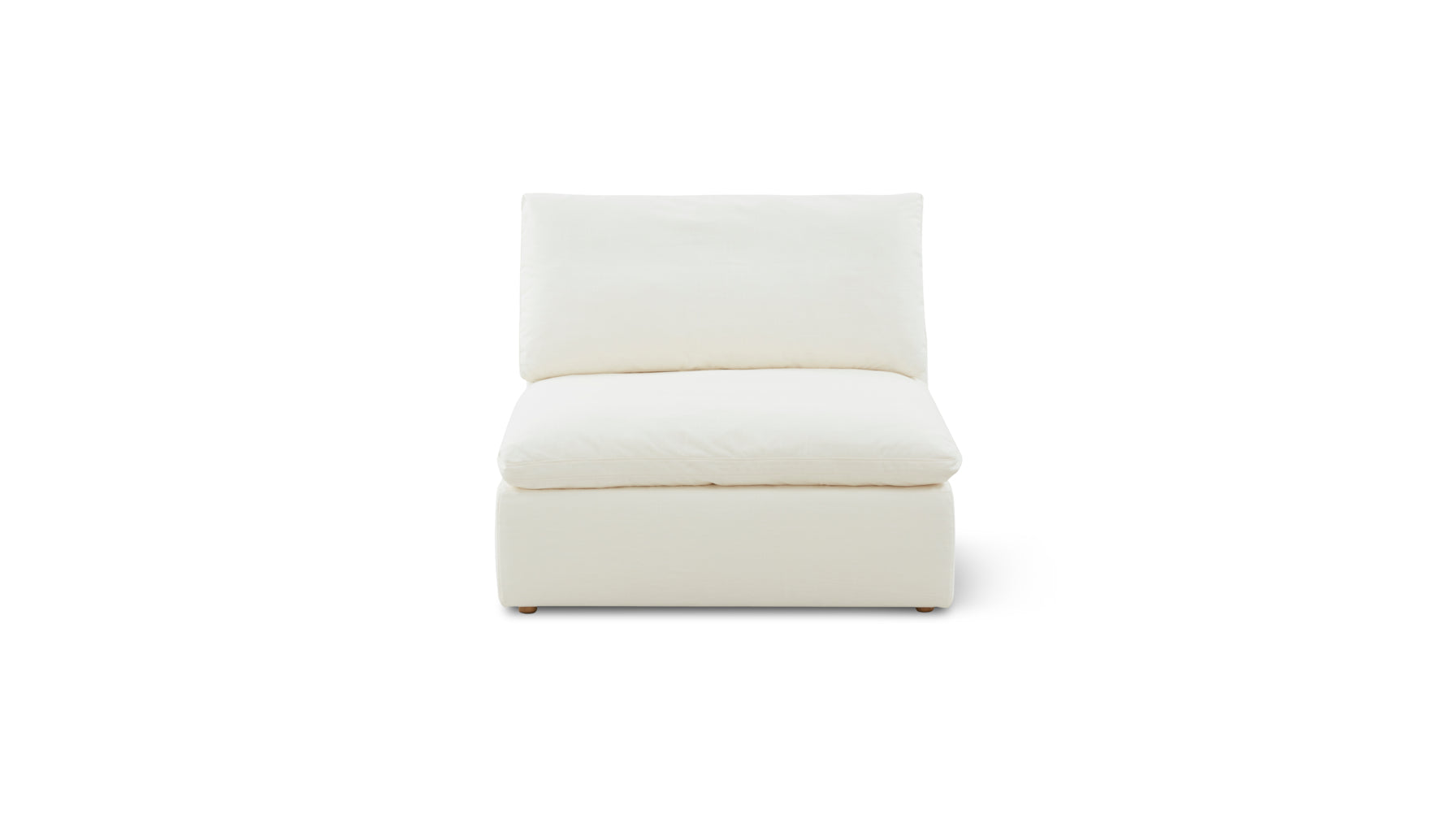 Movie Night™ Armless Chair, Large, Cream Linen - Image 1