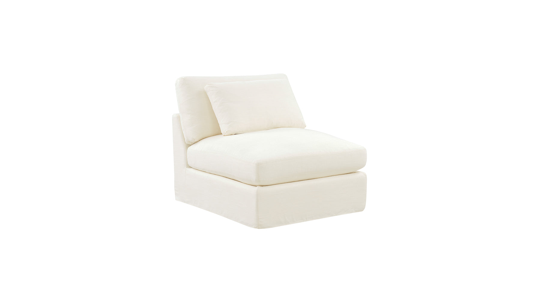 Get Together™ Armless Chair, Large, Cream Linen - Image 2