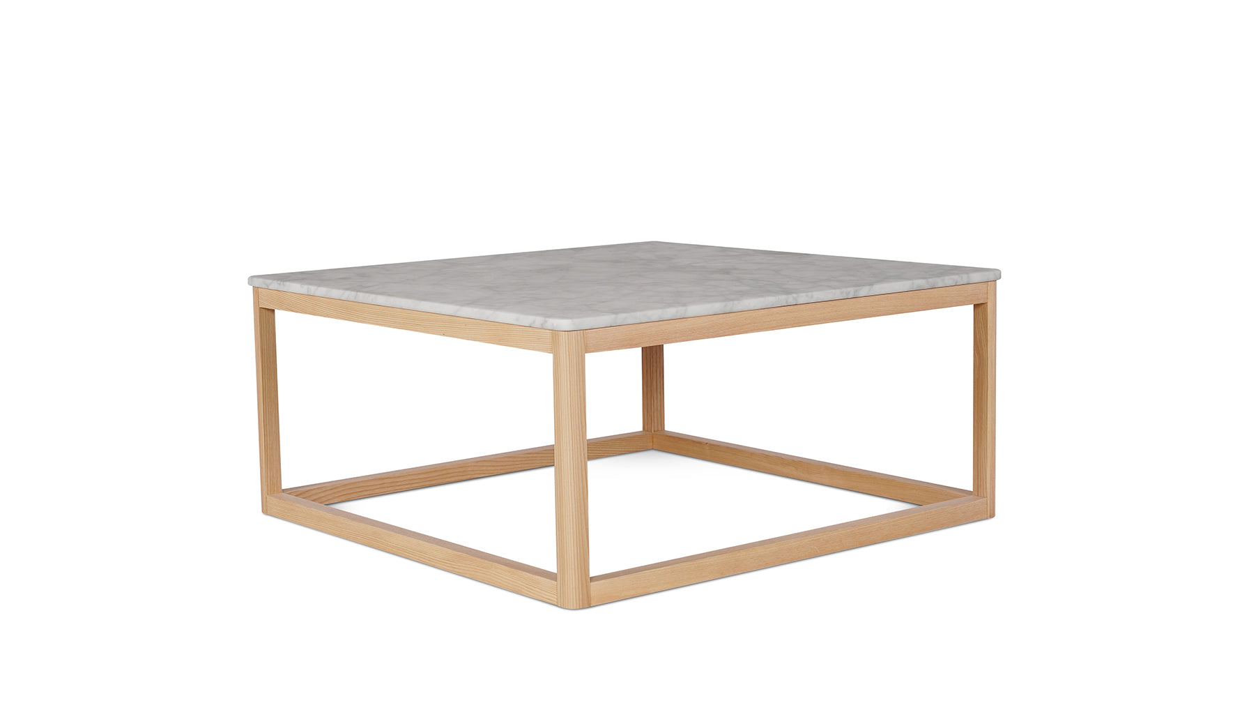 Still Coffee Table Square, Marble and White Ash - Image 1