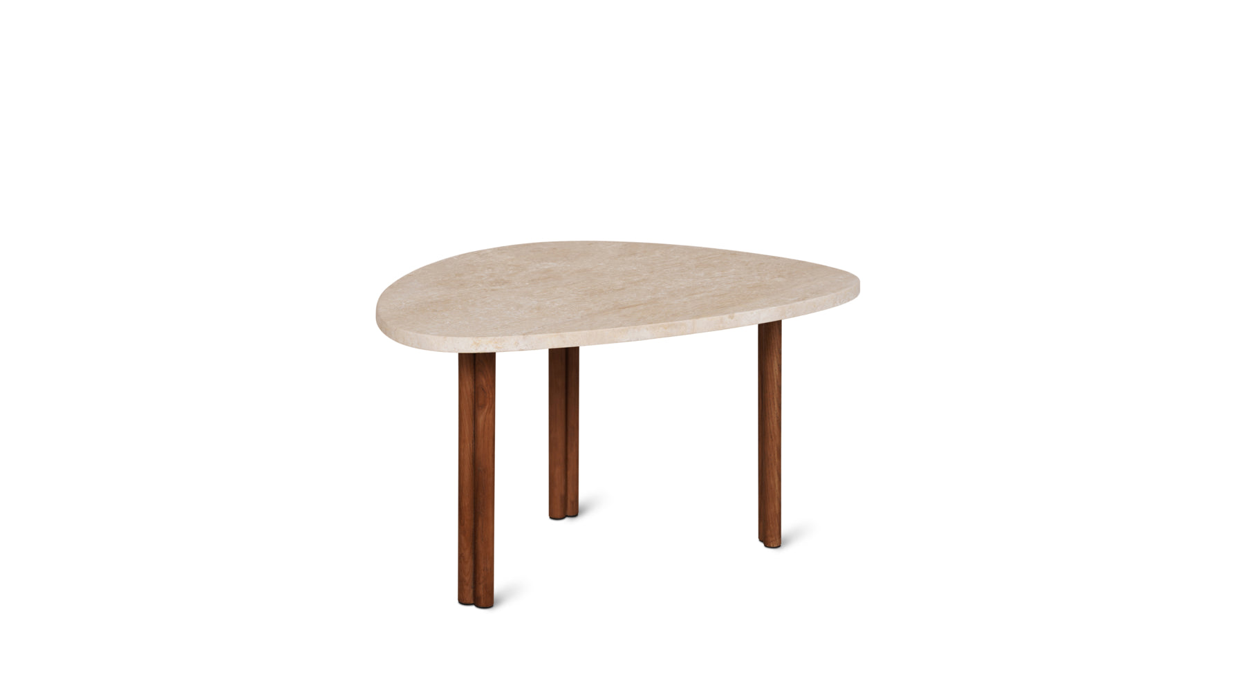 Better Together Coffee Table, Small, Beige Travertine/Walnut Stained Ash - Image 2