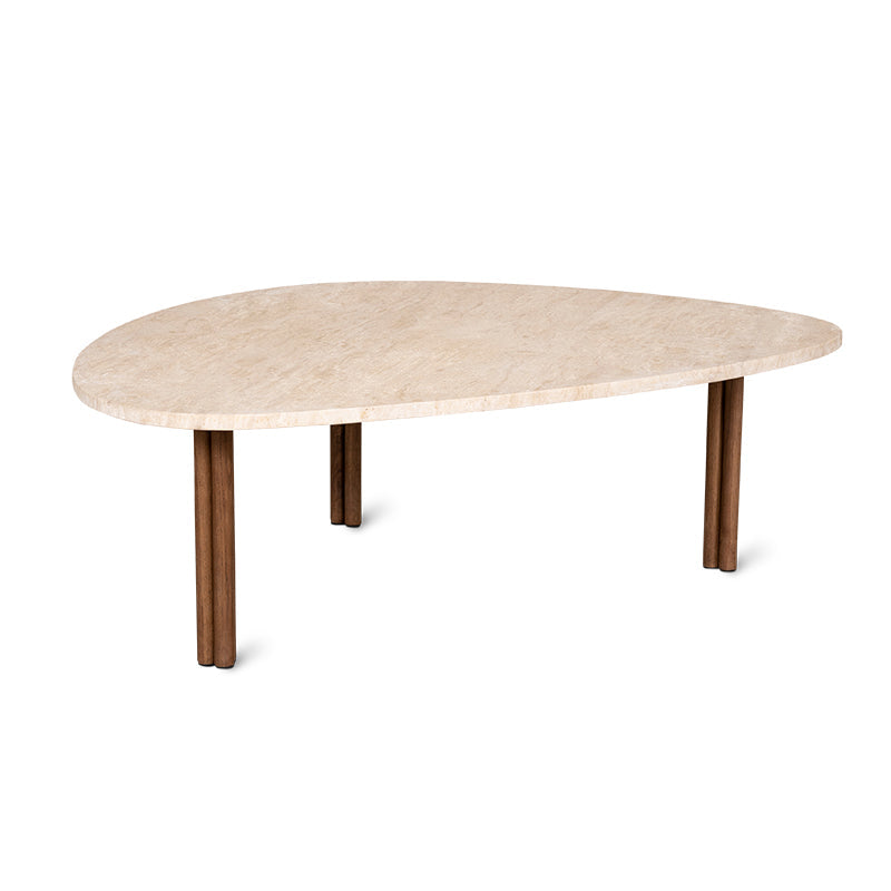 Better Together Coffee Table, Large, Beige Travertine/Walnut Stained Ash - Image 9