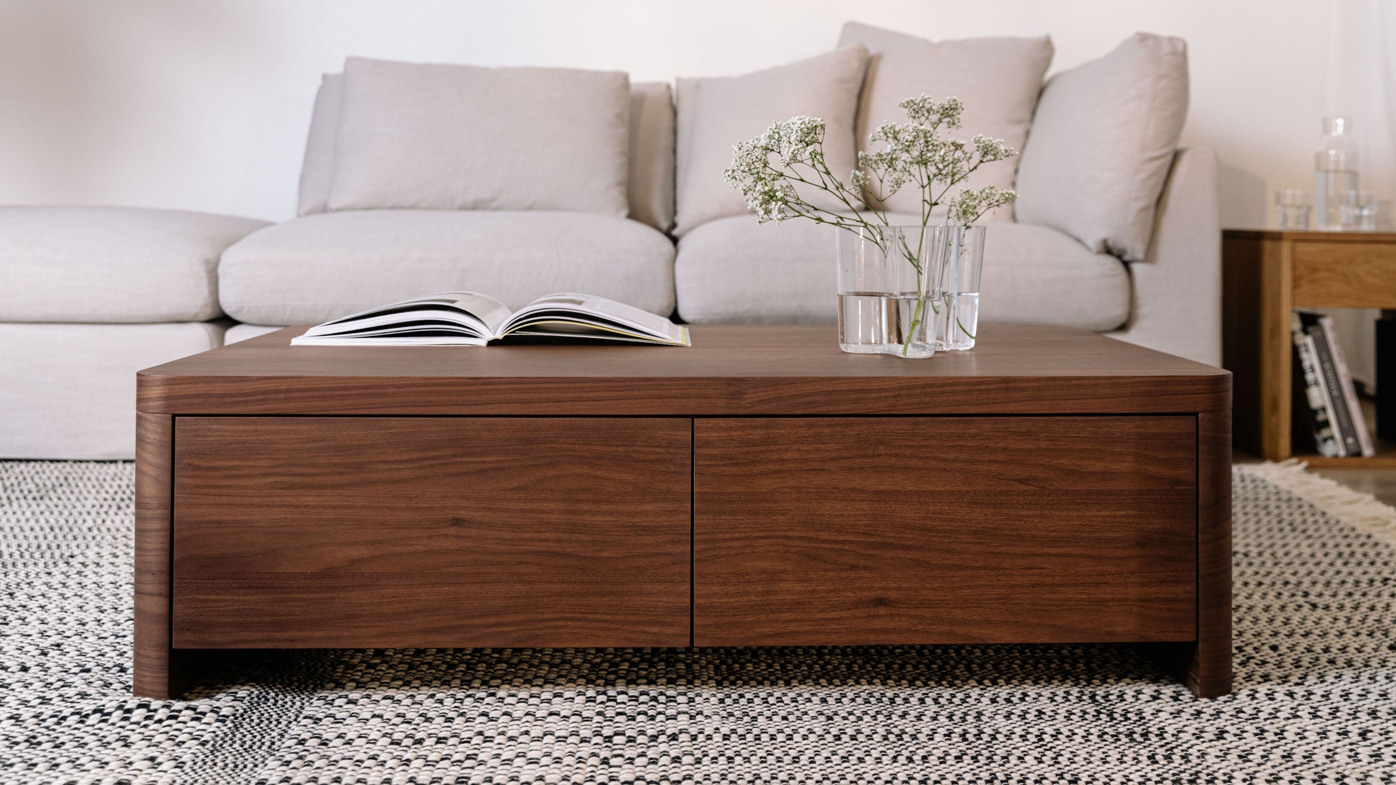 Form Storage Coffee Table, American Walnut
