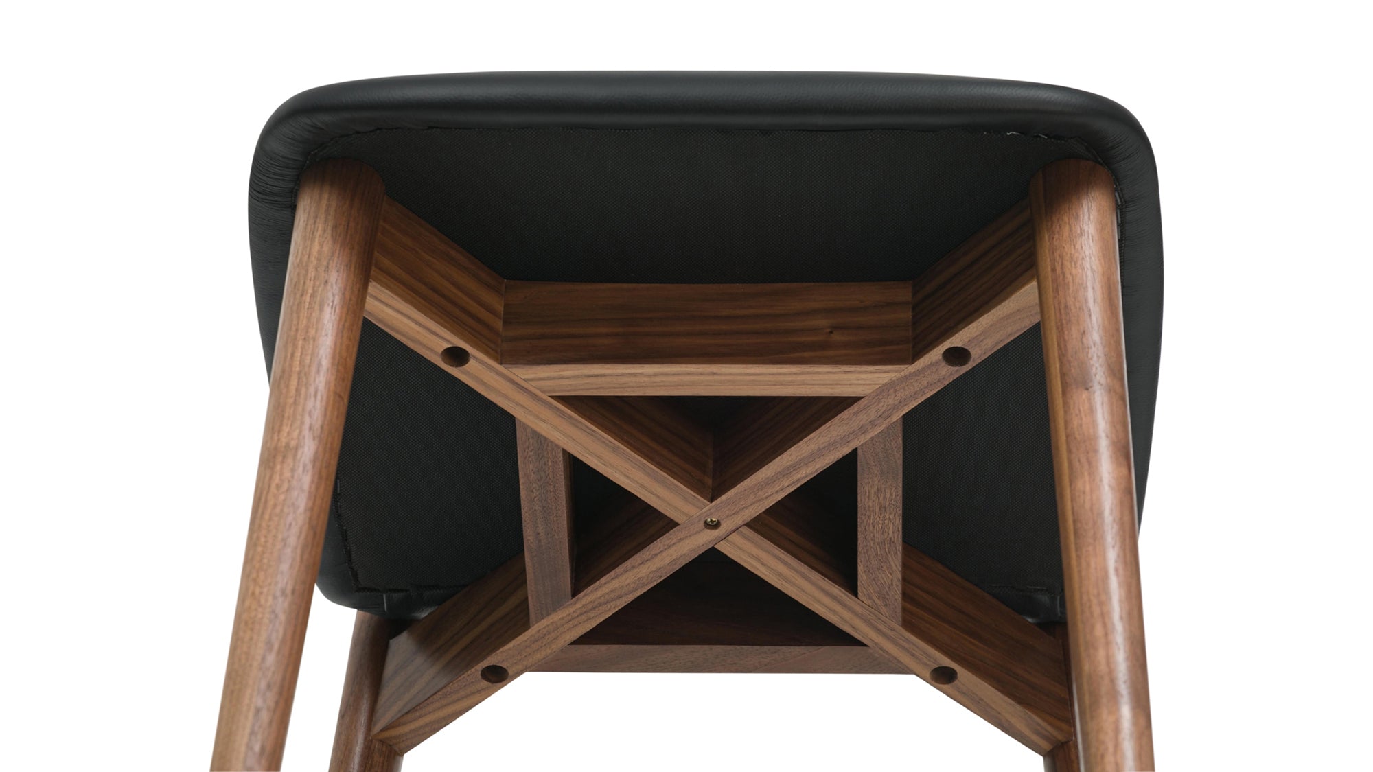 Dine In Stool, Counter, Walnut/Black Leather - Image 7