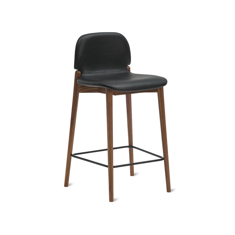 Dine In Stool, Counter, Walnut/Black Leather - Image 8