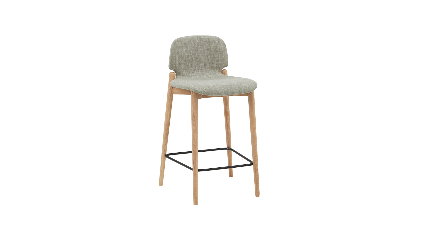 Dine In Stool, Counter, Oak/Taupe Fabric - Image 2