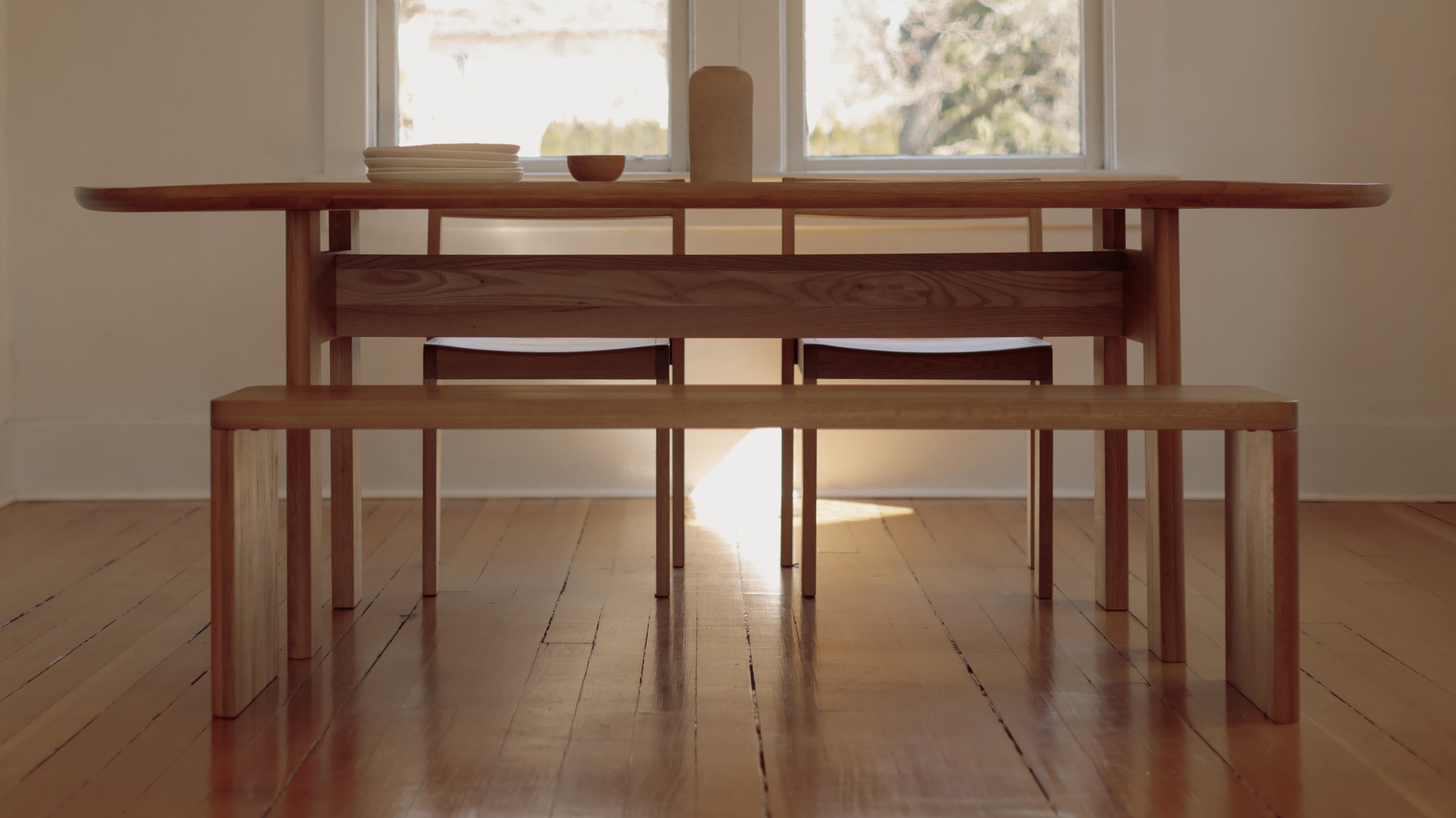 Track Dining Table, Seats 6-8 People, Oak - Image 8