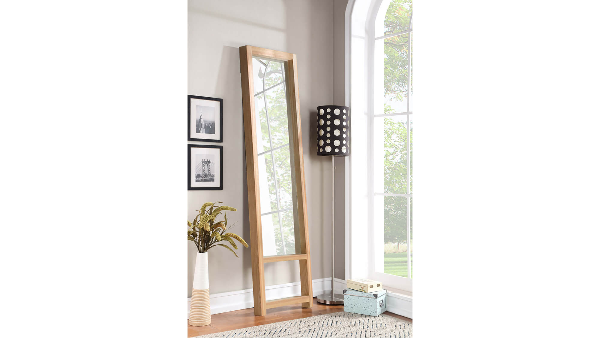 Cardiff Sand 24 in. x 42 in. DIY Mirror Frame Kit Mirror Not Included