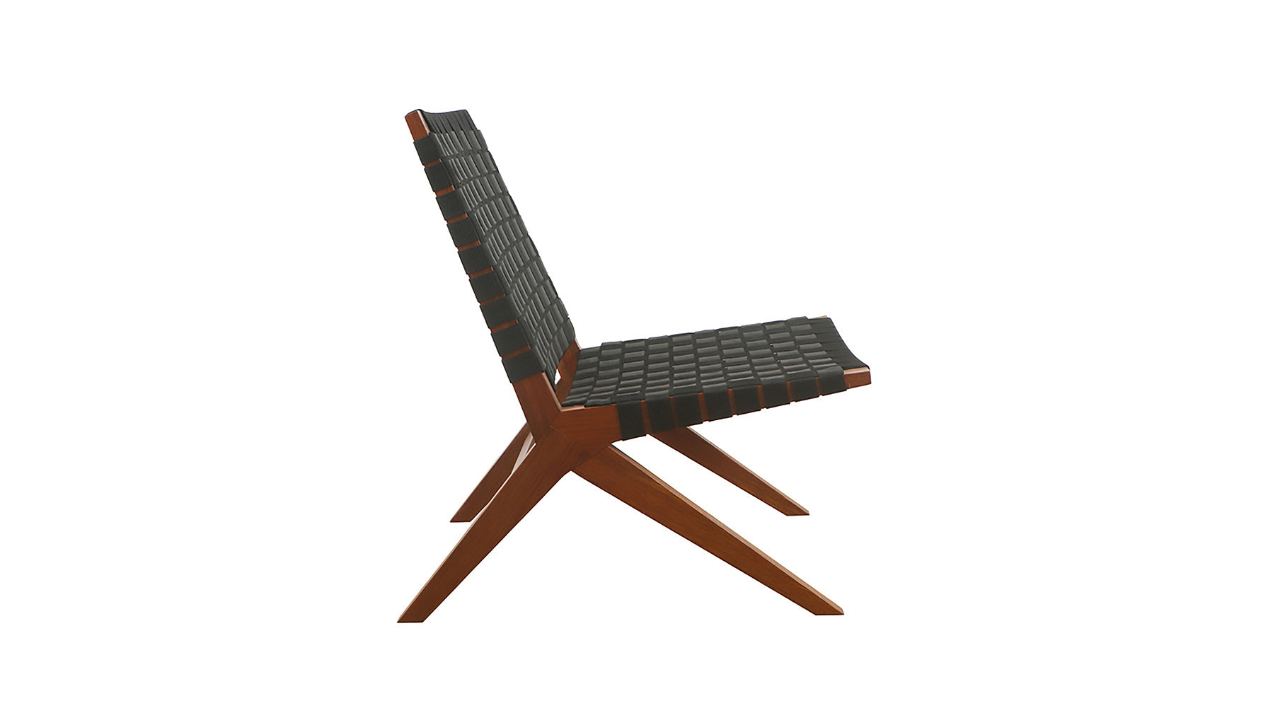 Endless Summer Outdoor Lounge Chair, Black Weave/Teak - Image 5