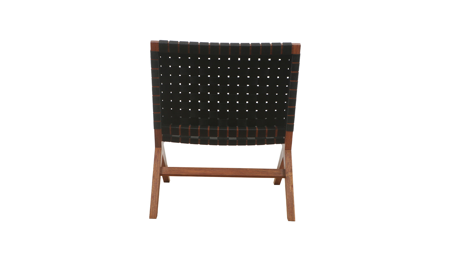 Endless Summer Outdoor Lounge Chair, Black Weave/Teak - Image 6