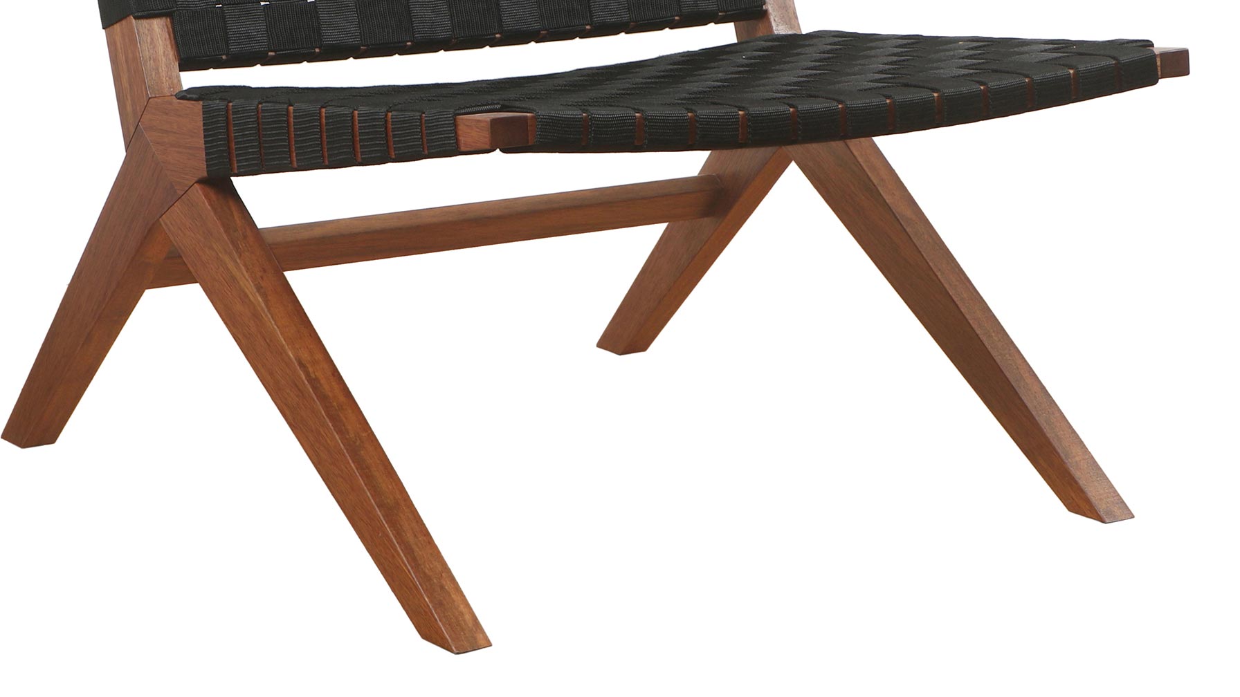 Endless Summer Outdoor Lounge Chair, Black Weave/Teak - Image 9