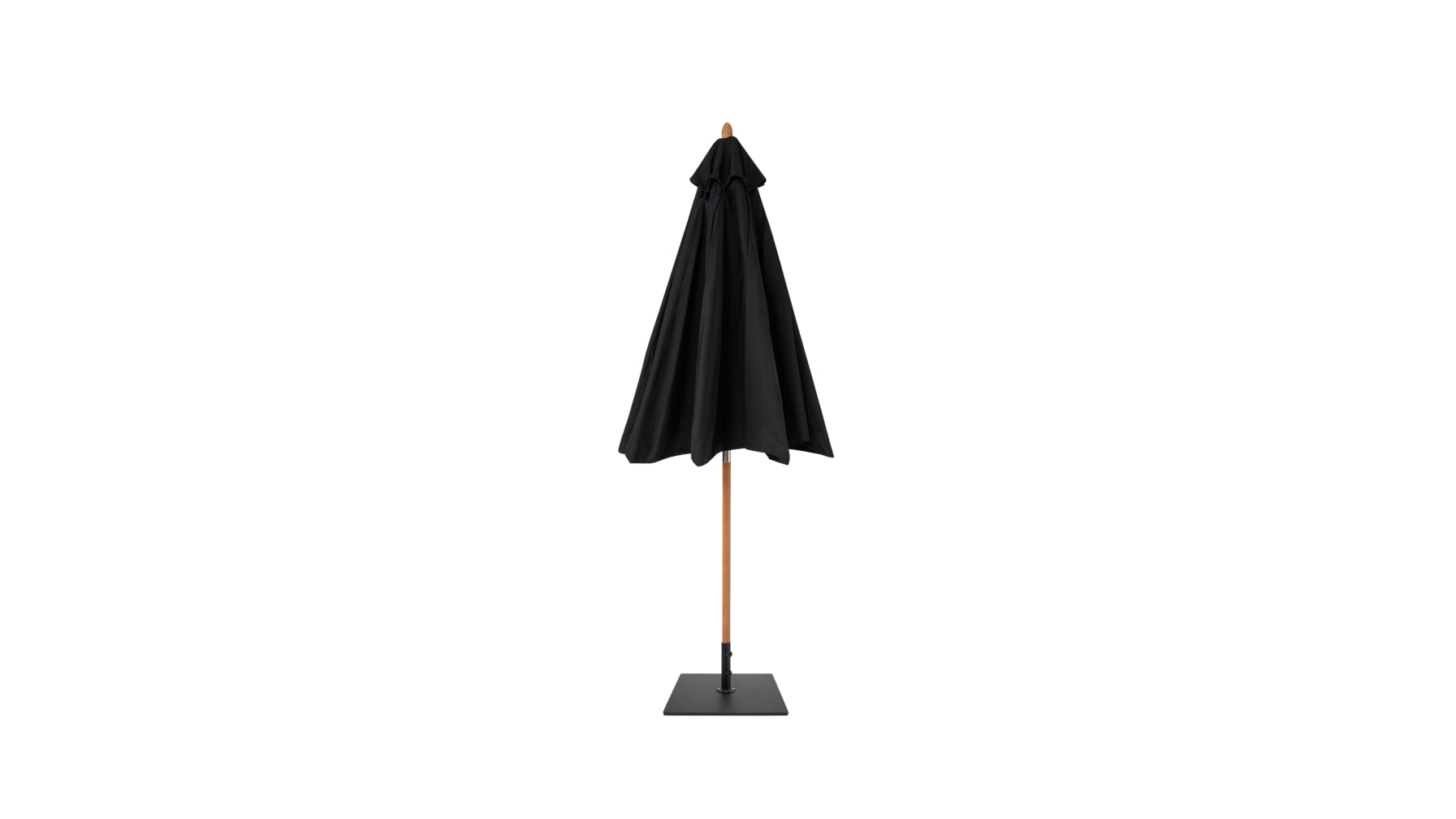 Capri Outdoor Umbrella With Base, Black Sand - Image 2