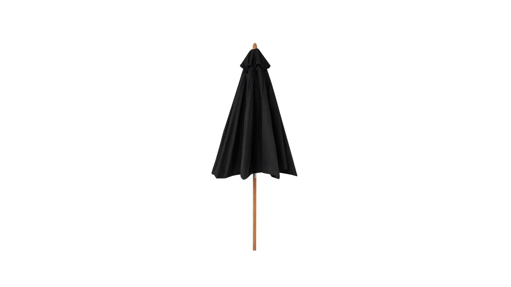 Capri Outdoor Umbrella With Base, Black Sand - Image 3
