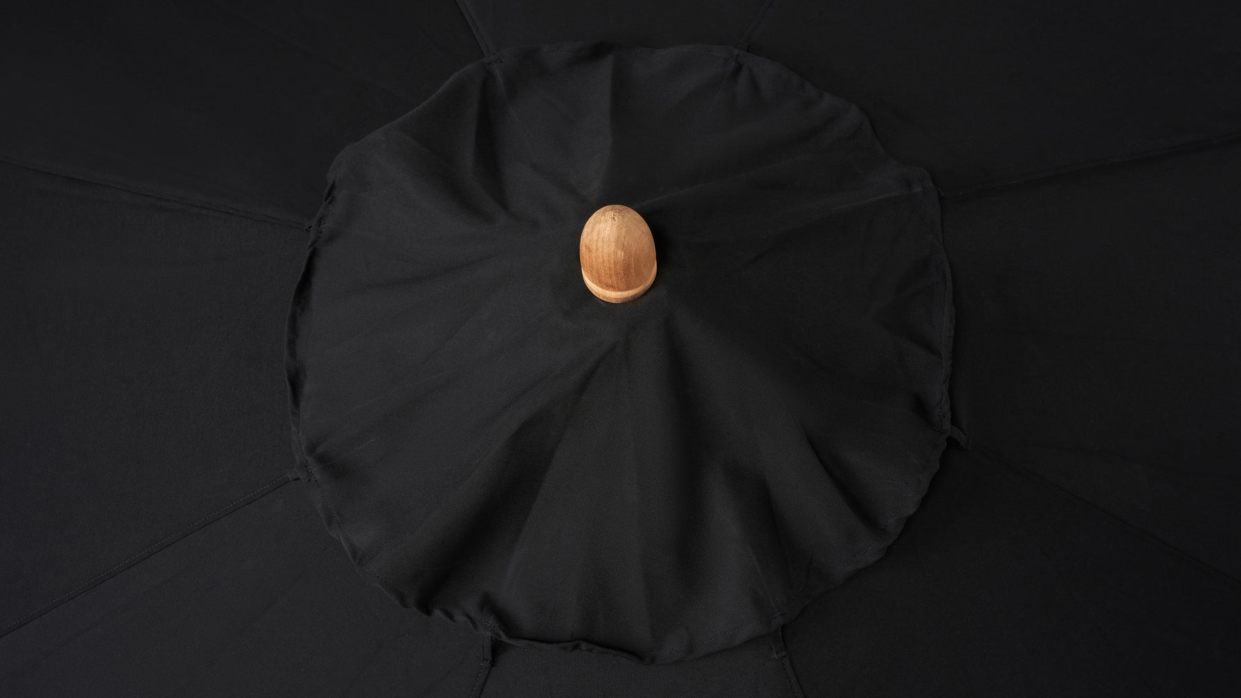 Capri Outdoor Umbrella With Base, Black Sand - Image 5