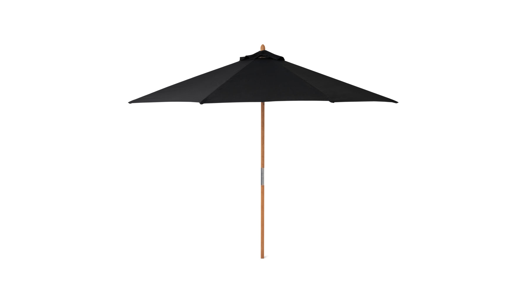 Capri Outdoor Umbrella With Base, Black Sand - Image 6