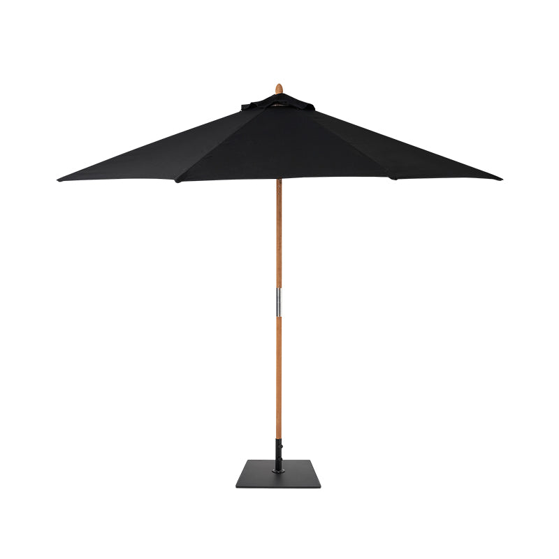 Capri Outdoor Umbrella With Base, Black Sand - Image 7